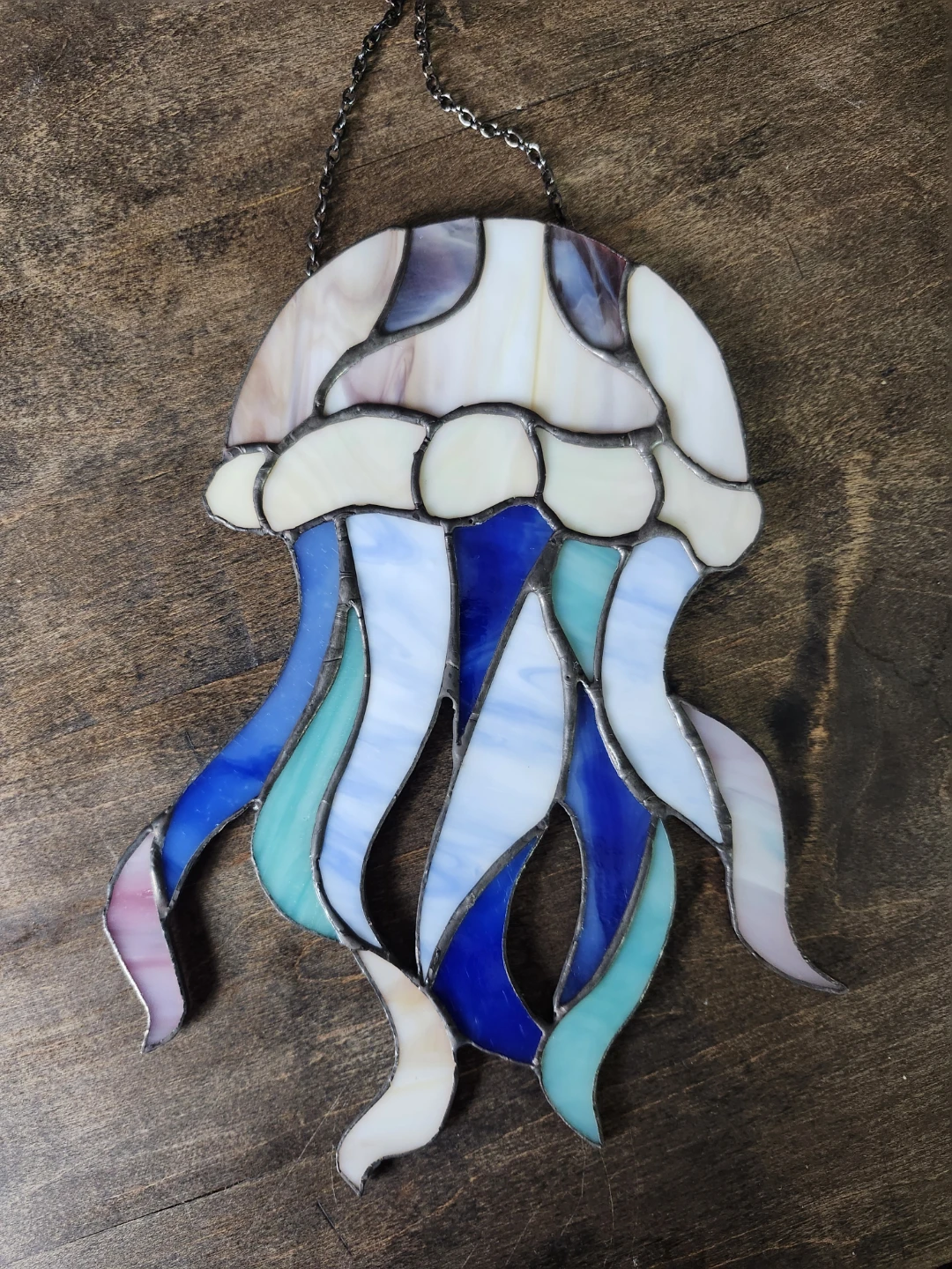 Stained Glass Jellyfish Sun Catcher - photo 5