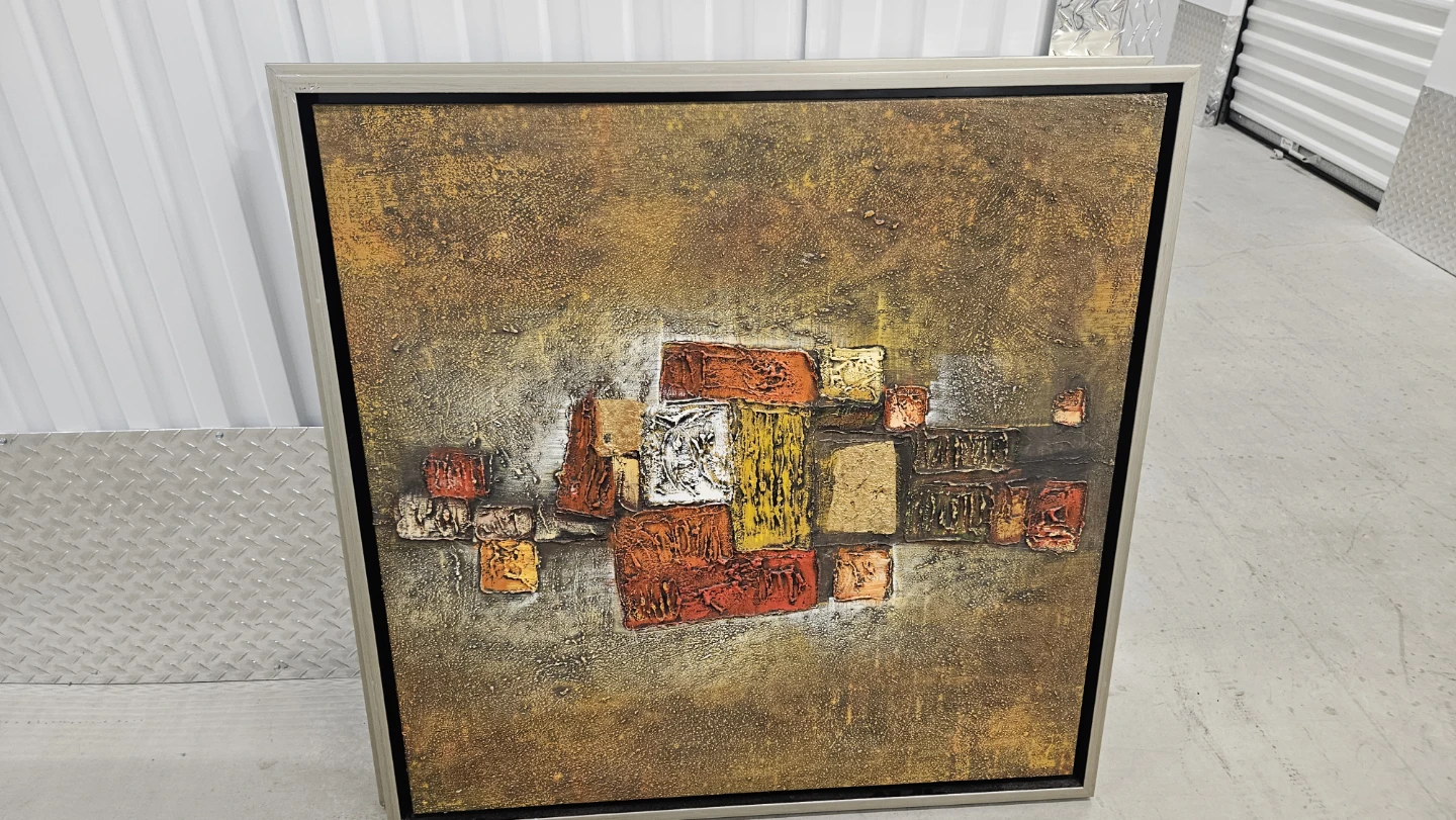 Textured Abstract Wall Art, 33.5 x 33.5 x 47 inches