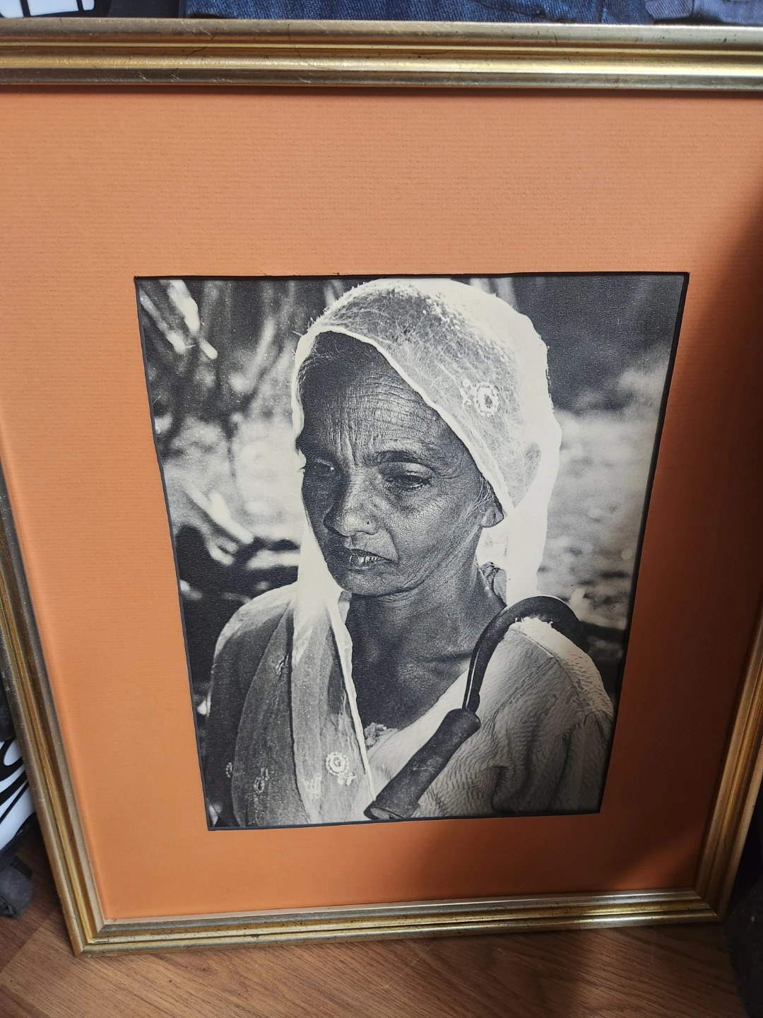 Framed Black and White Portrait Print