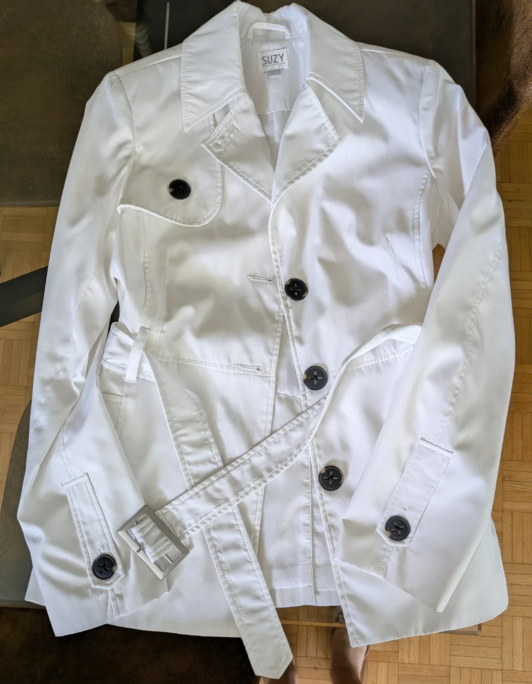 White Suzy Trench Coat