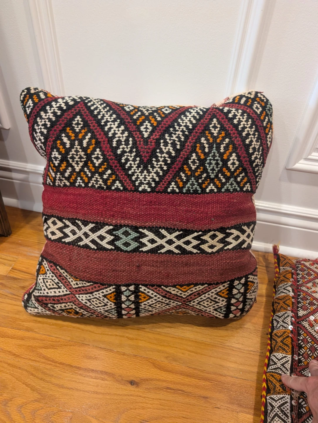 Pair of Authentic Vintage Morrocan Pillows wool - photo 4