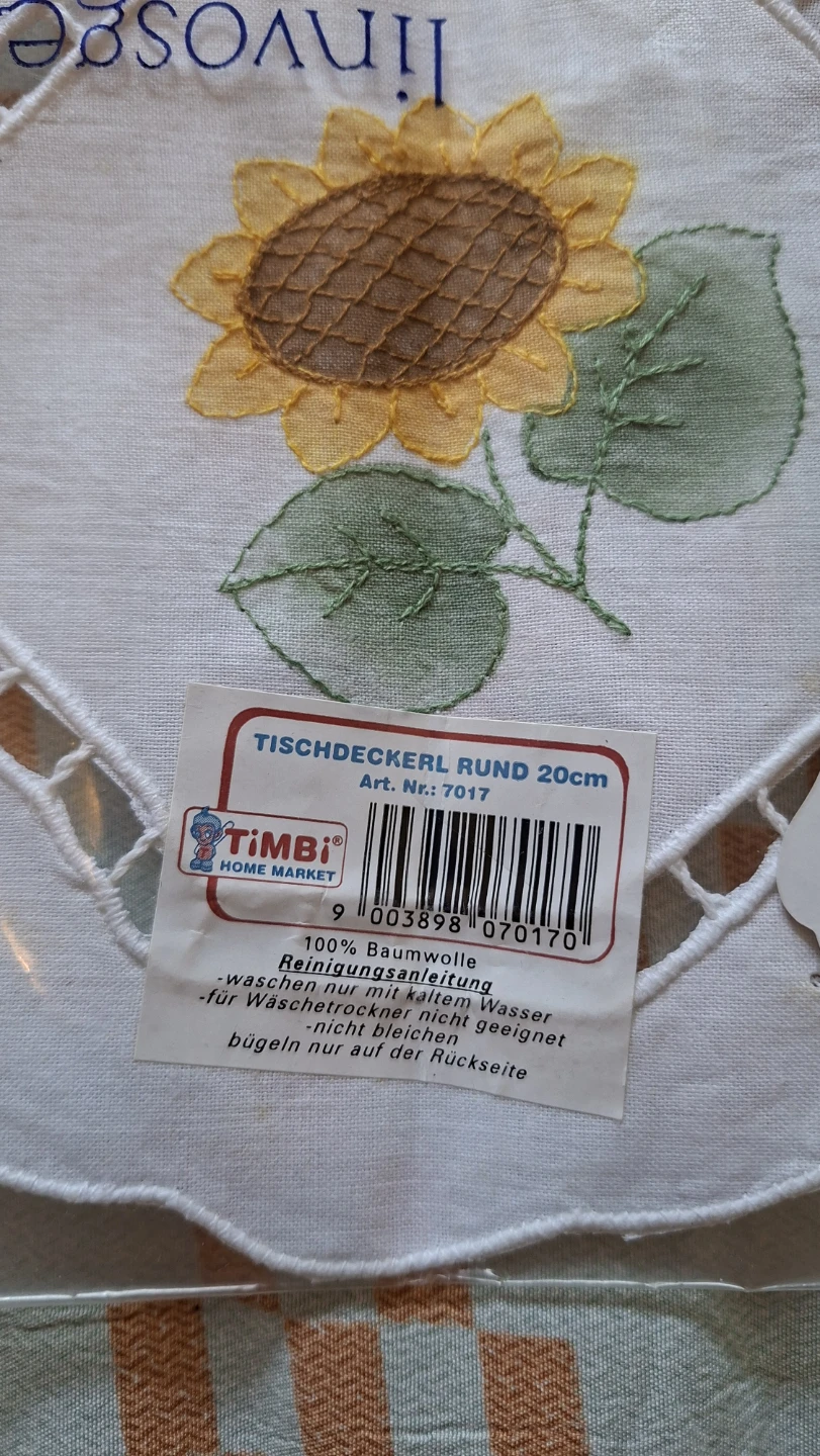 Set of two Round  tablecloth with Sunflower&fruits Design - photo 2