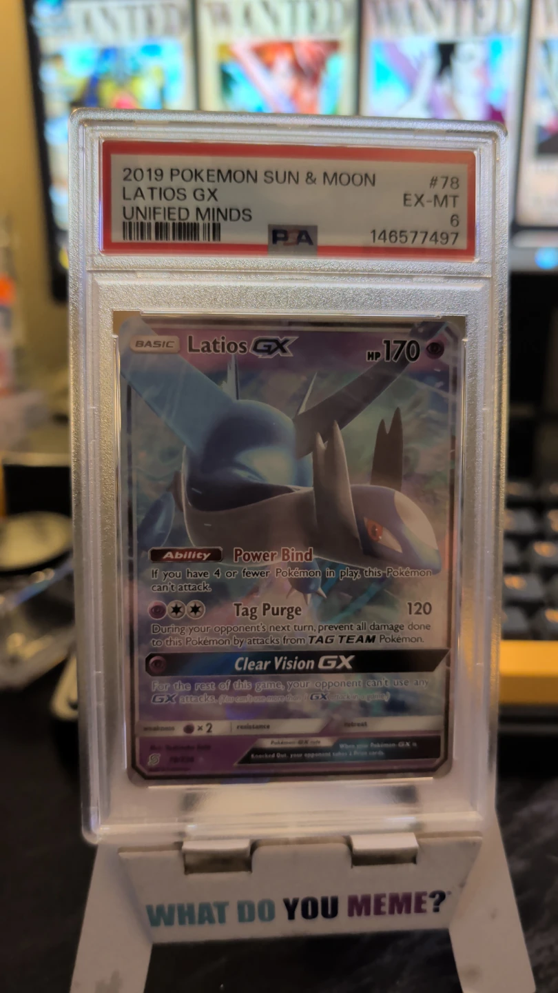 2019 Pokemon Sun & Moon Latios GX Unified Minds PSA Graded Card