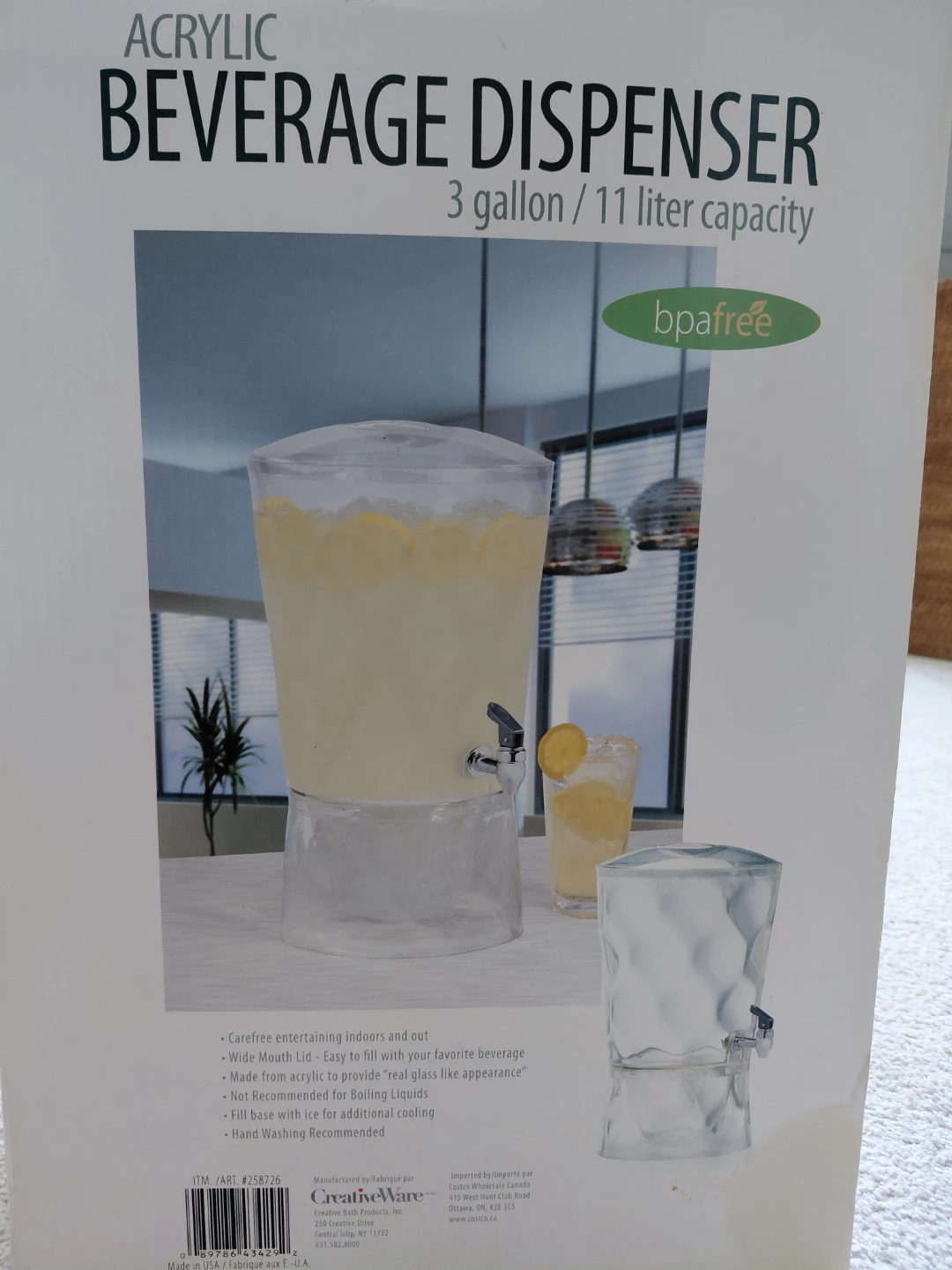 CreativeWare Acrylic Beverage Dispenser - 3 Gallon - photo 2