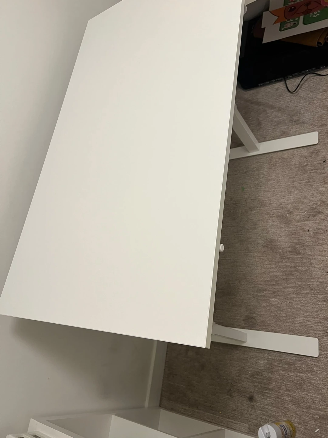 White Standing Desk with Hand Crank - photo 3