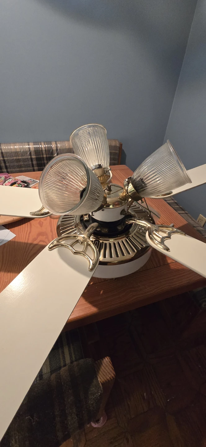 White Ceiling Fan with 5 Blades - photo 2