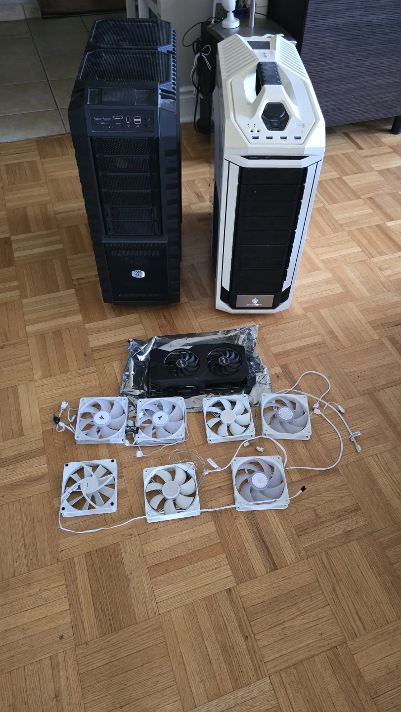 Computer towers & assorted components