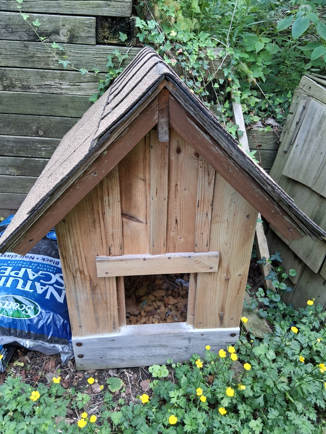 Dog House- handbuilt- never used, real wood/shingle roof - photo 2