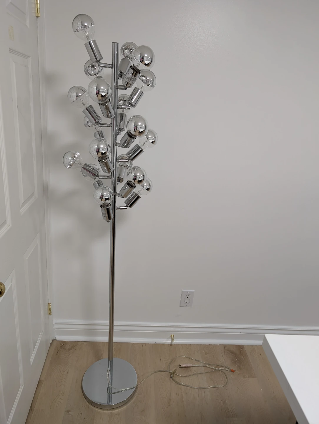 Chrome Floor Lamp with Multiple Bulbs - photo 2