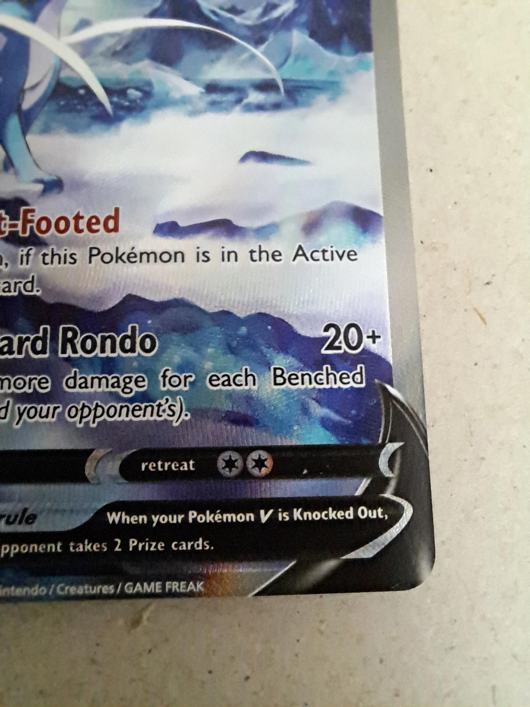 Pokemon Crown Zenith Suicune V GG38 - photo 3