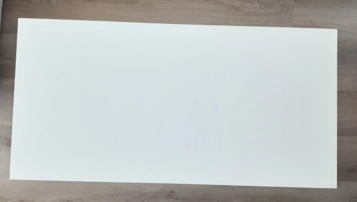 White Desk with Metal Legs - photo 2