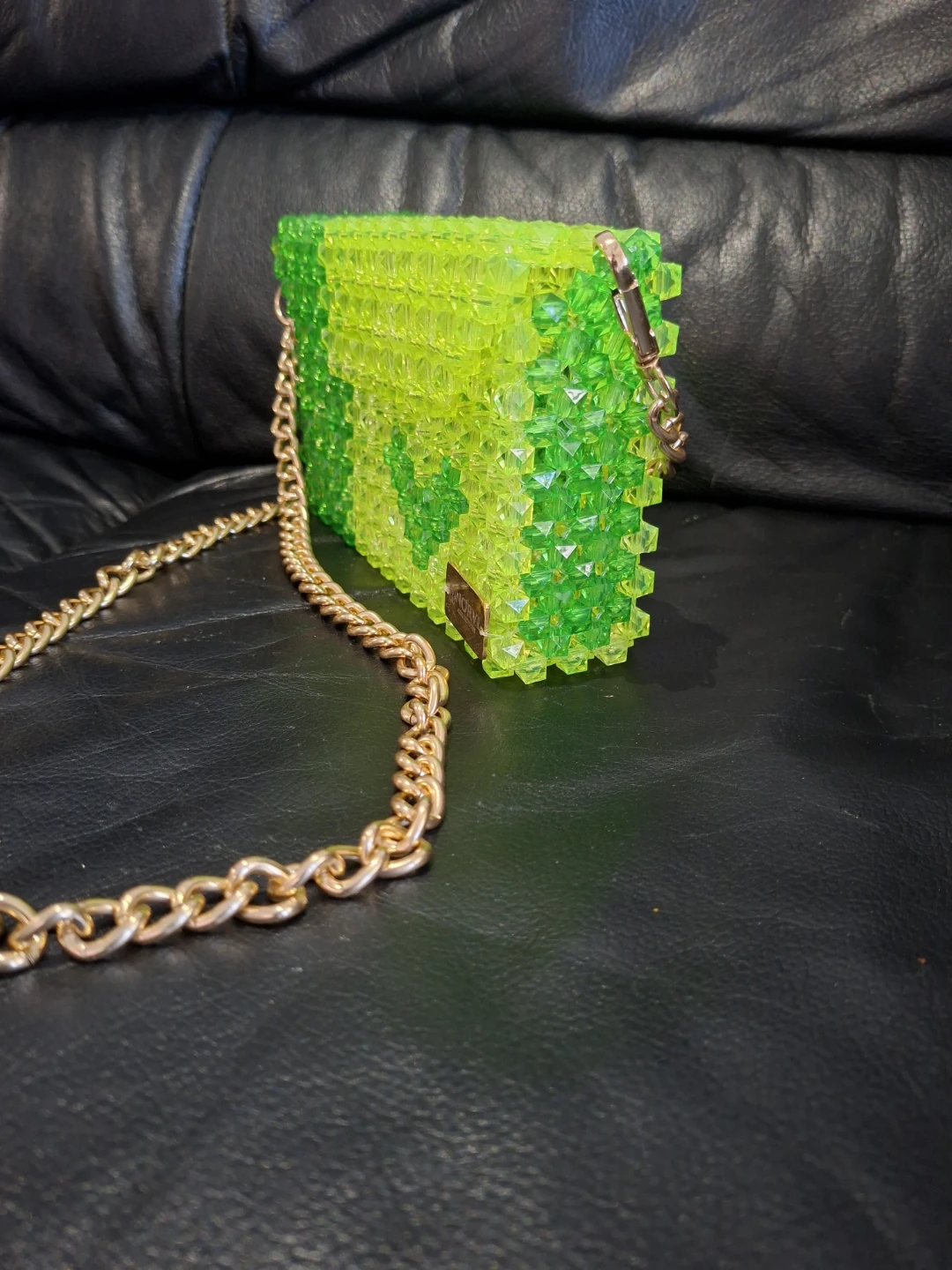 Beaded Clutch Purse with Gold Chain - photo 3