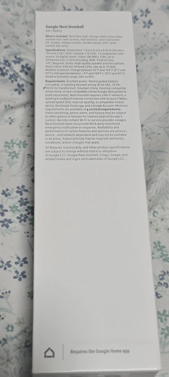 Google Nest Doorbell (Battery) brand new - photo 4
