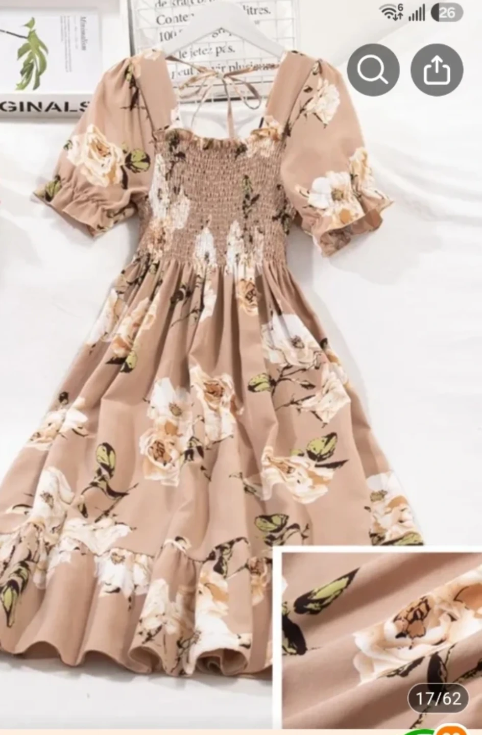 New beautiful Women's Floral Smocked Dress