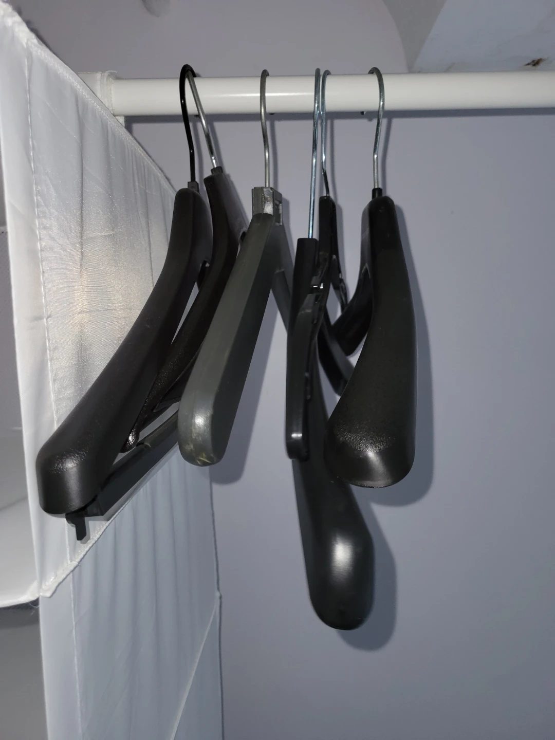 Assorted Black Clothes Hangers