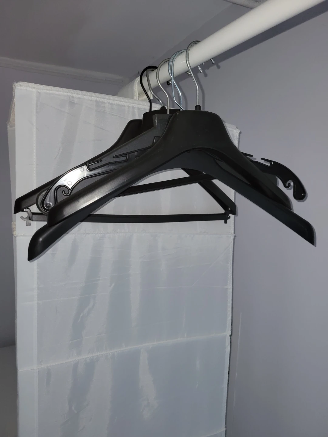 Assorted Black Clothes Hangers - photo 2