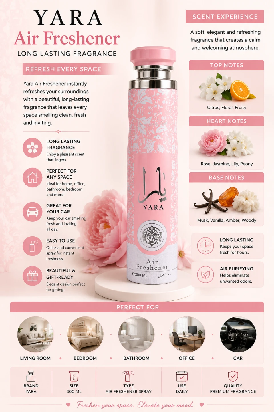 Yara Air Freshener Spray 300ml - photo 4