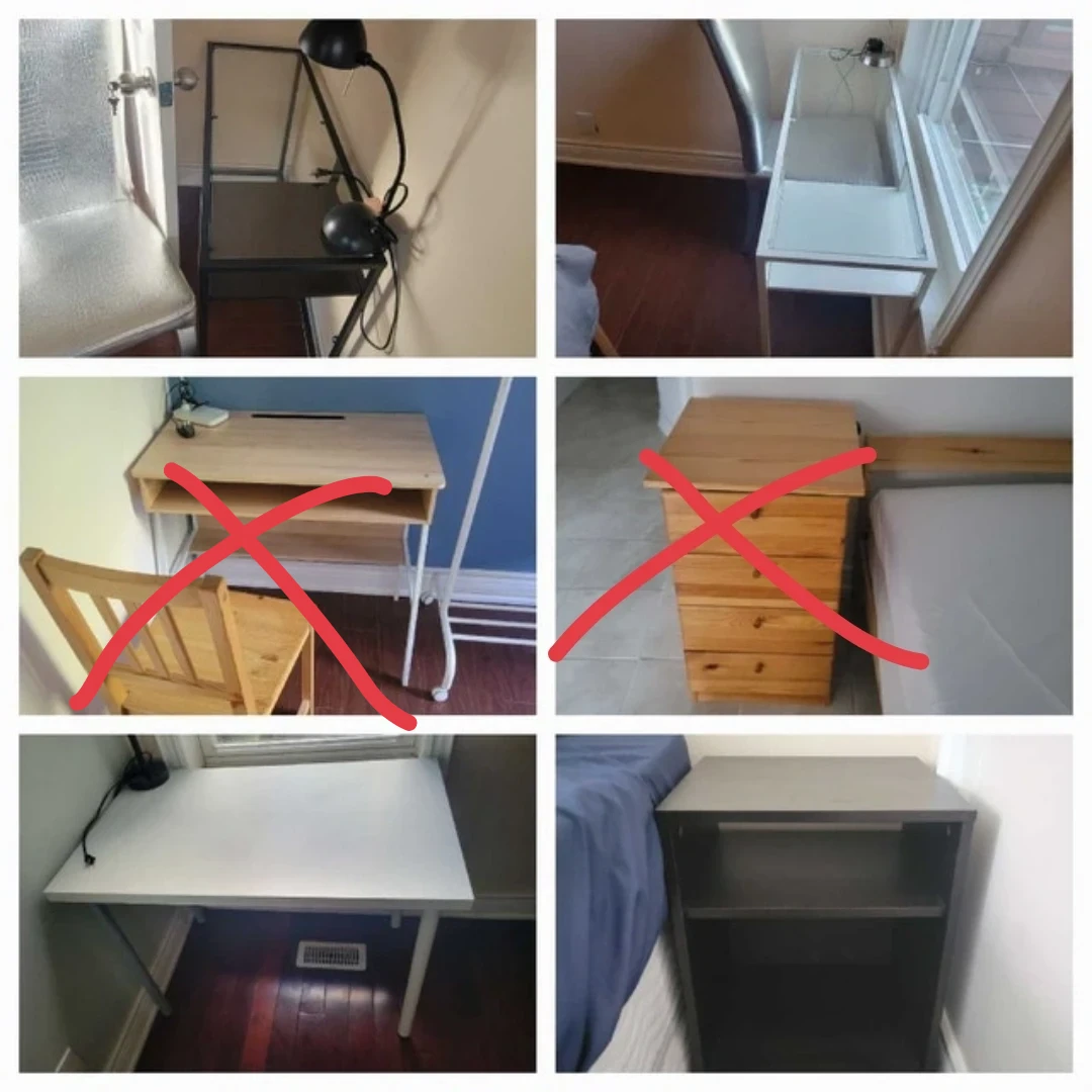 Desk $50 night stand $30