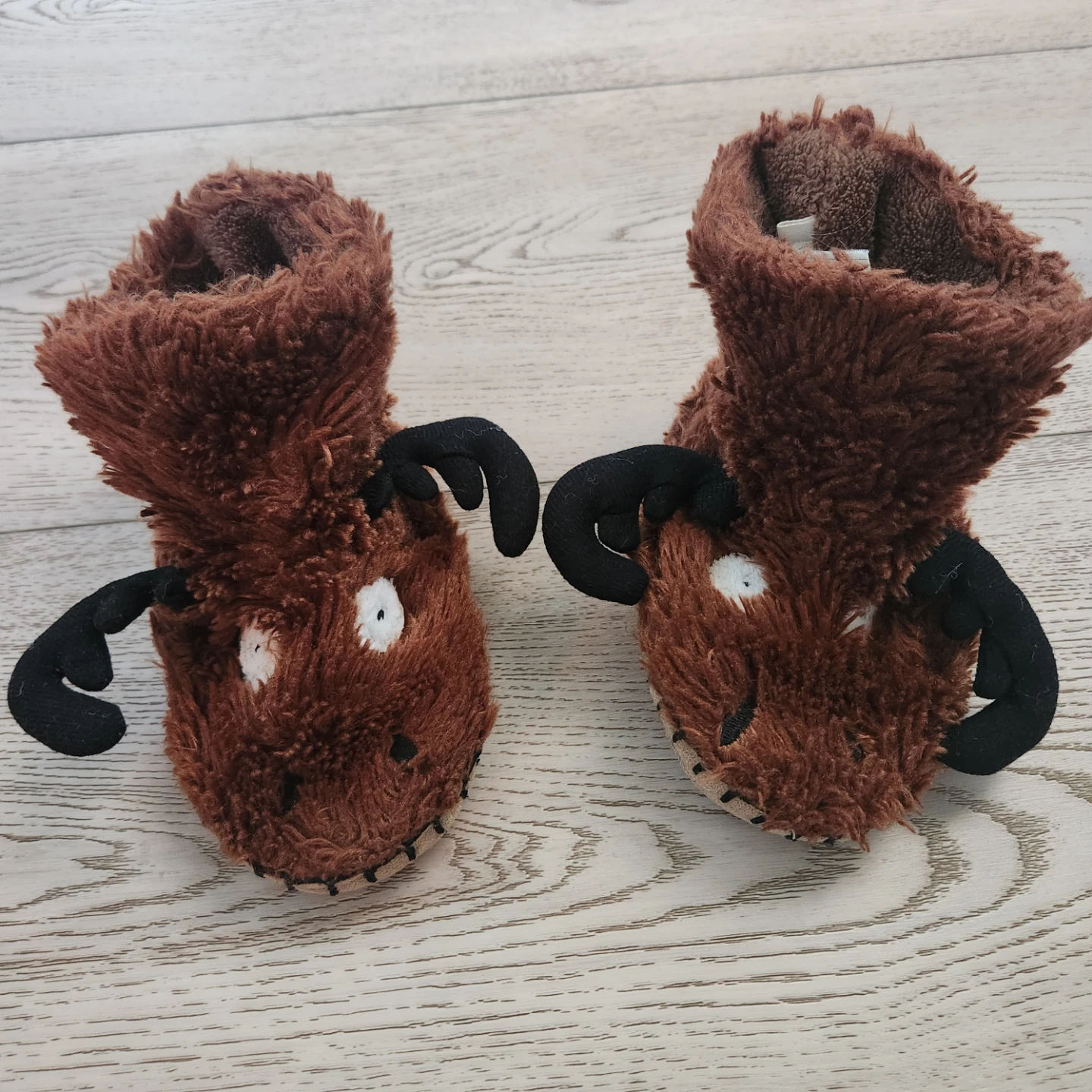 Moose slippers,  size 8-10T