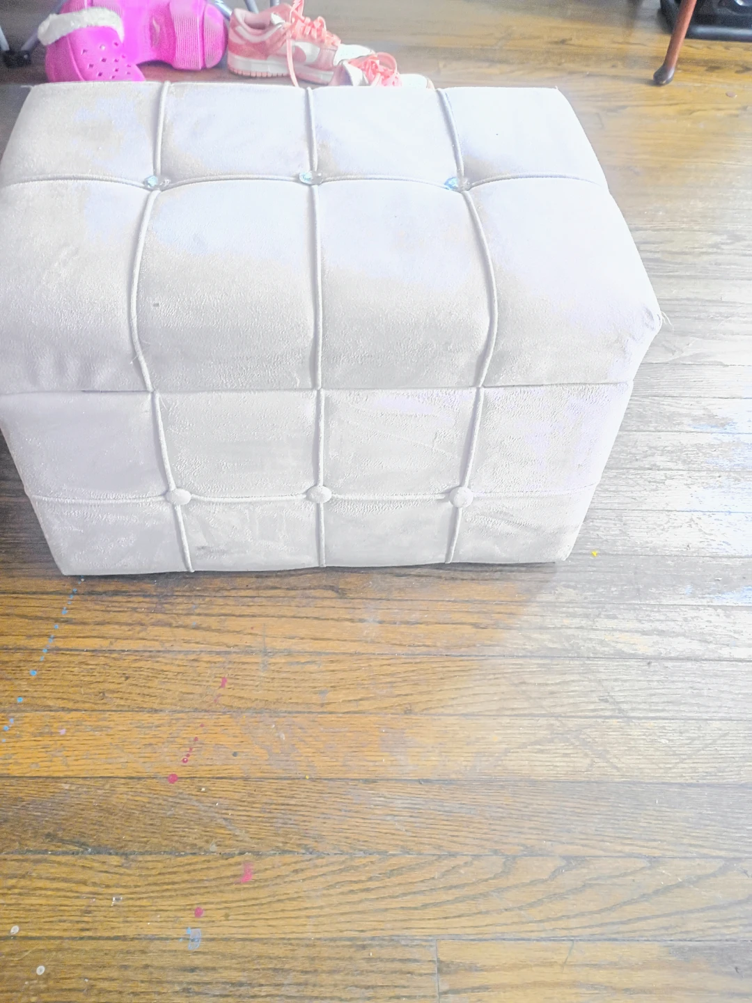 Tufted Upholstered Ottoman Footstool