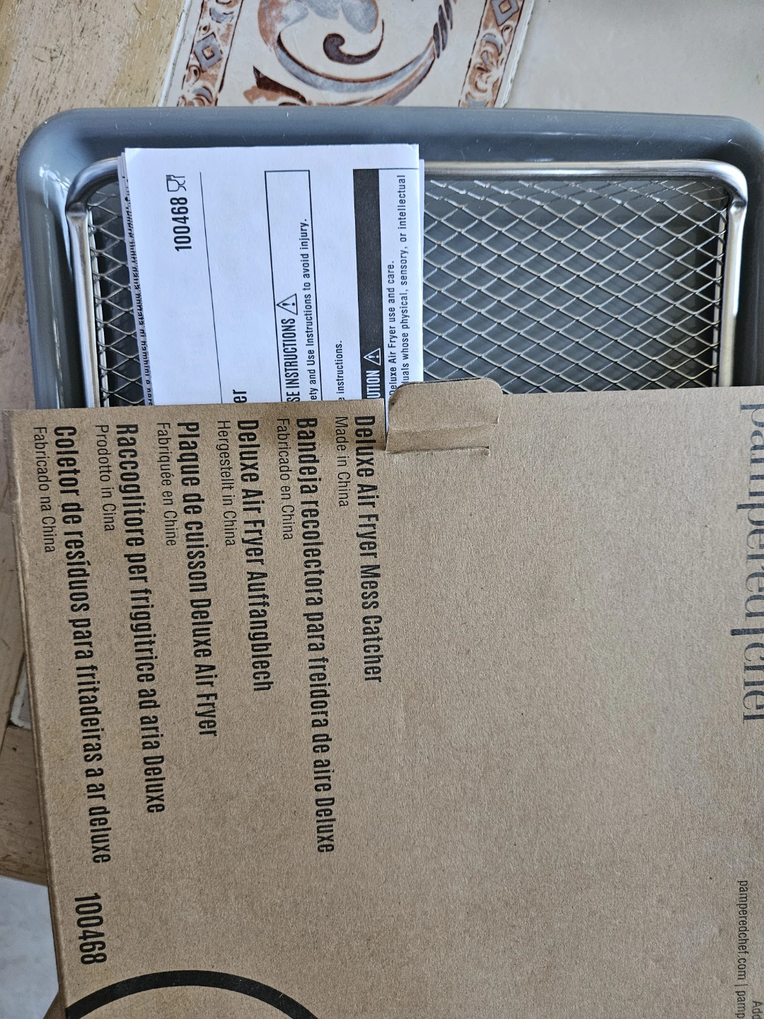 Pampered Chef Deluxe Air Fryer Mess Catcher