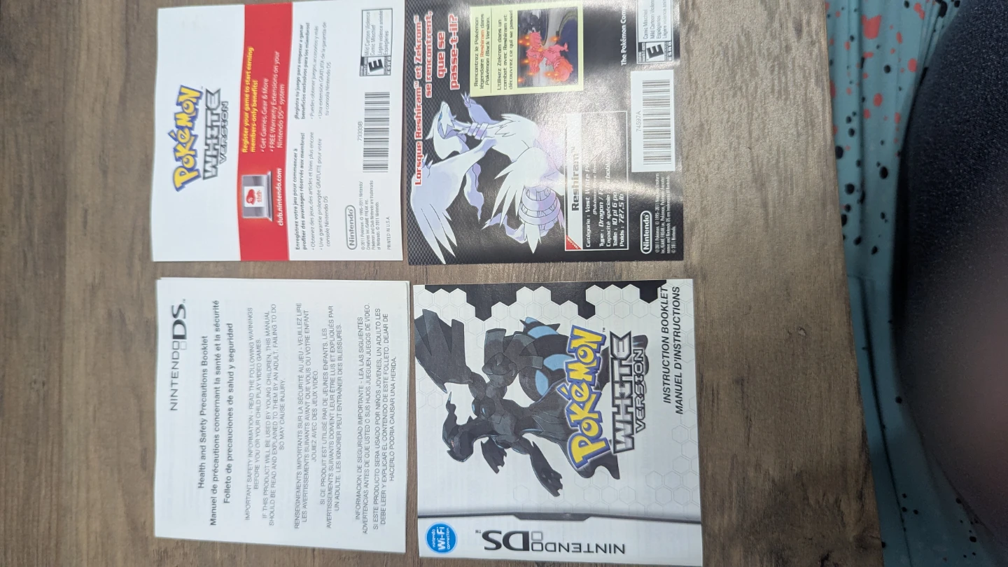Nintendo DS Pokemon White CIB - photo 3