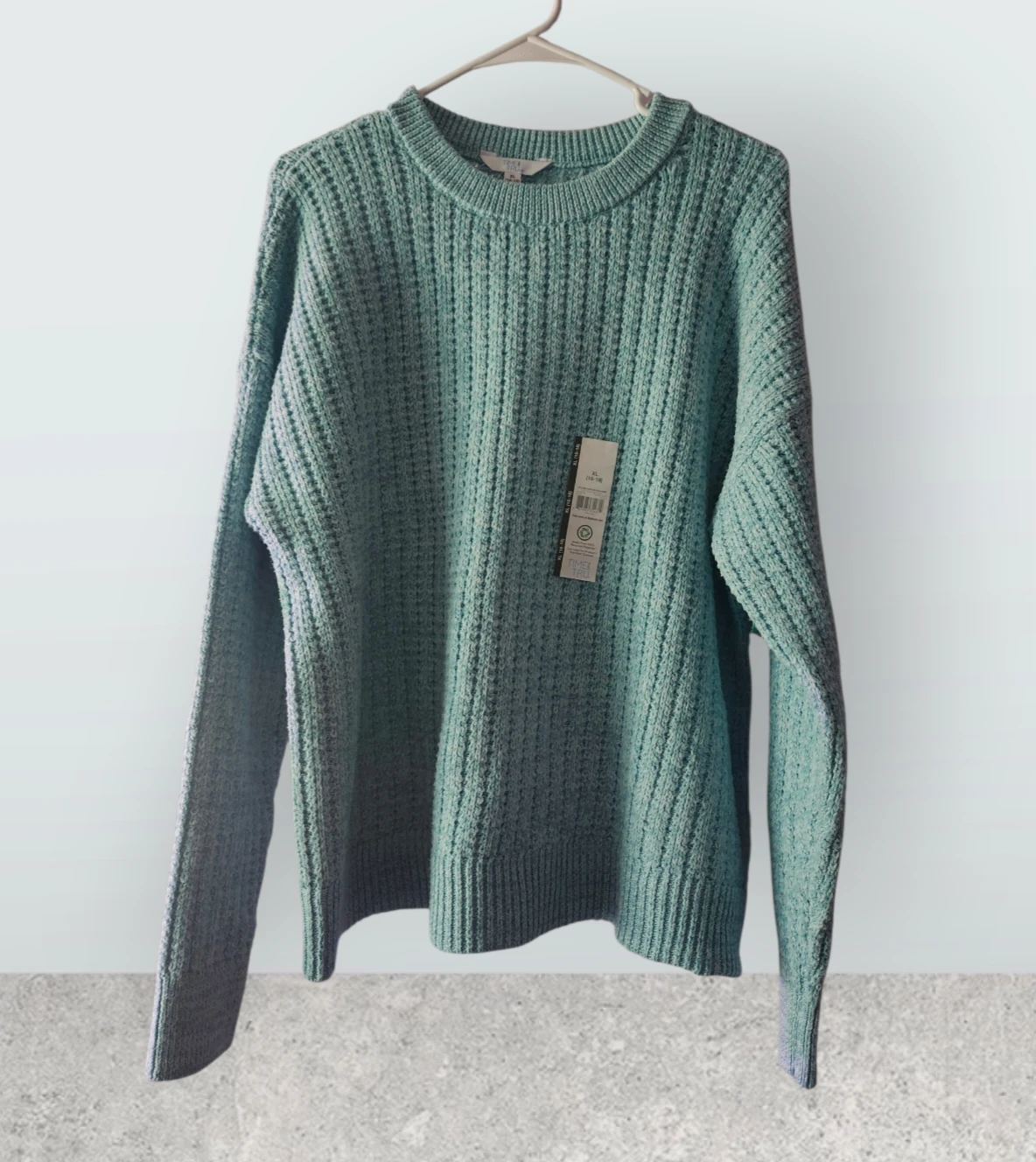 Time and Tru Women's XL Textured Pullover Sweater