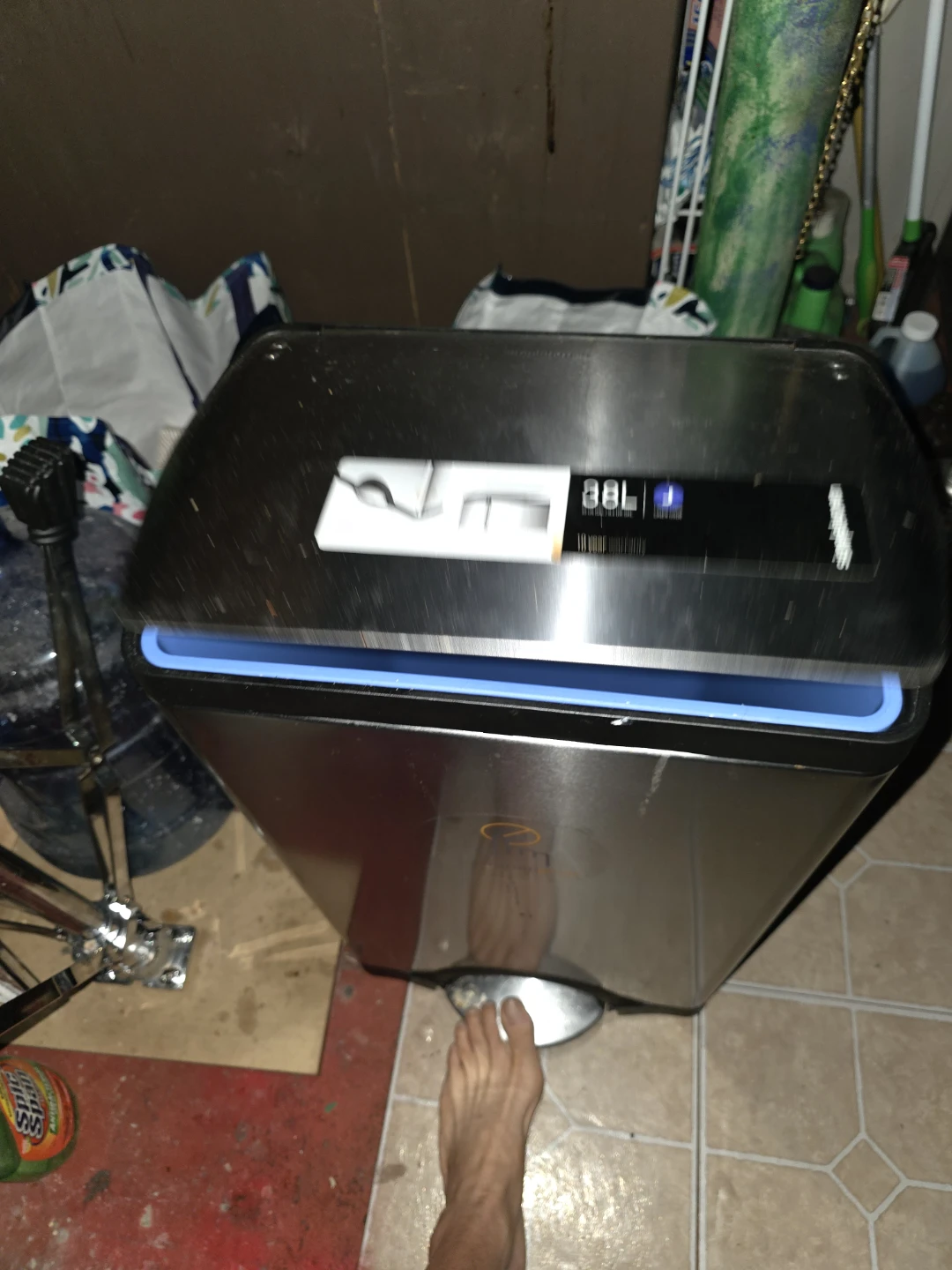 simplehuman 38L Stainless Steel Kitchen Trash Can