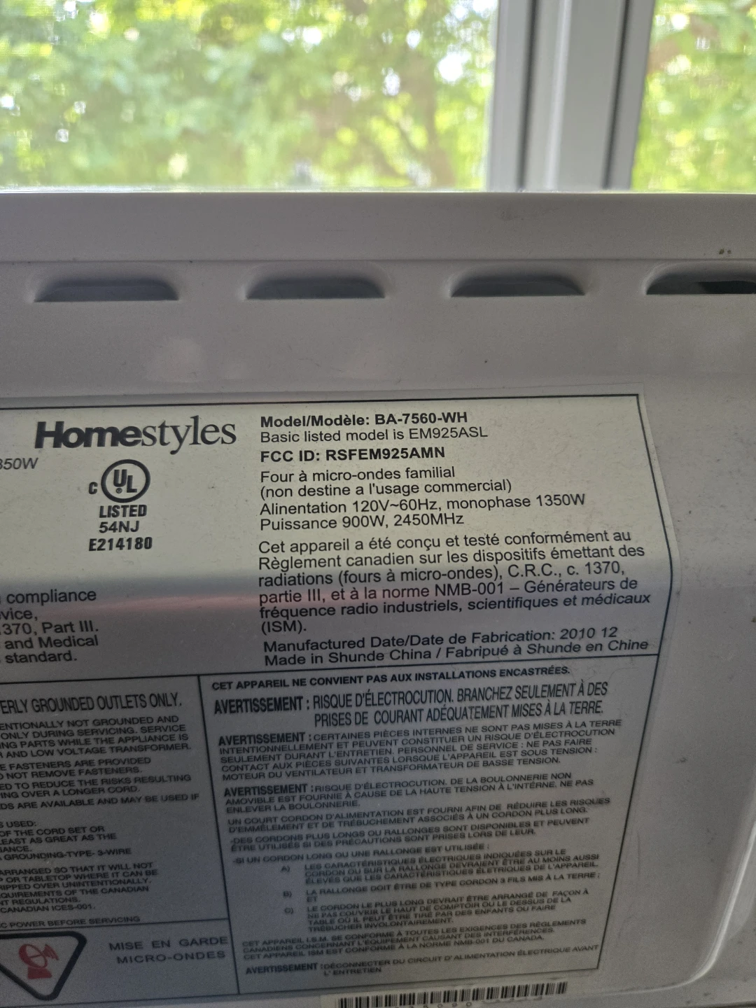 Homestyles Microwave - photo 4