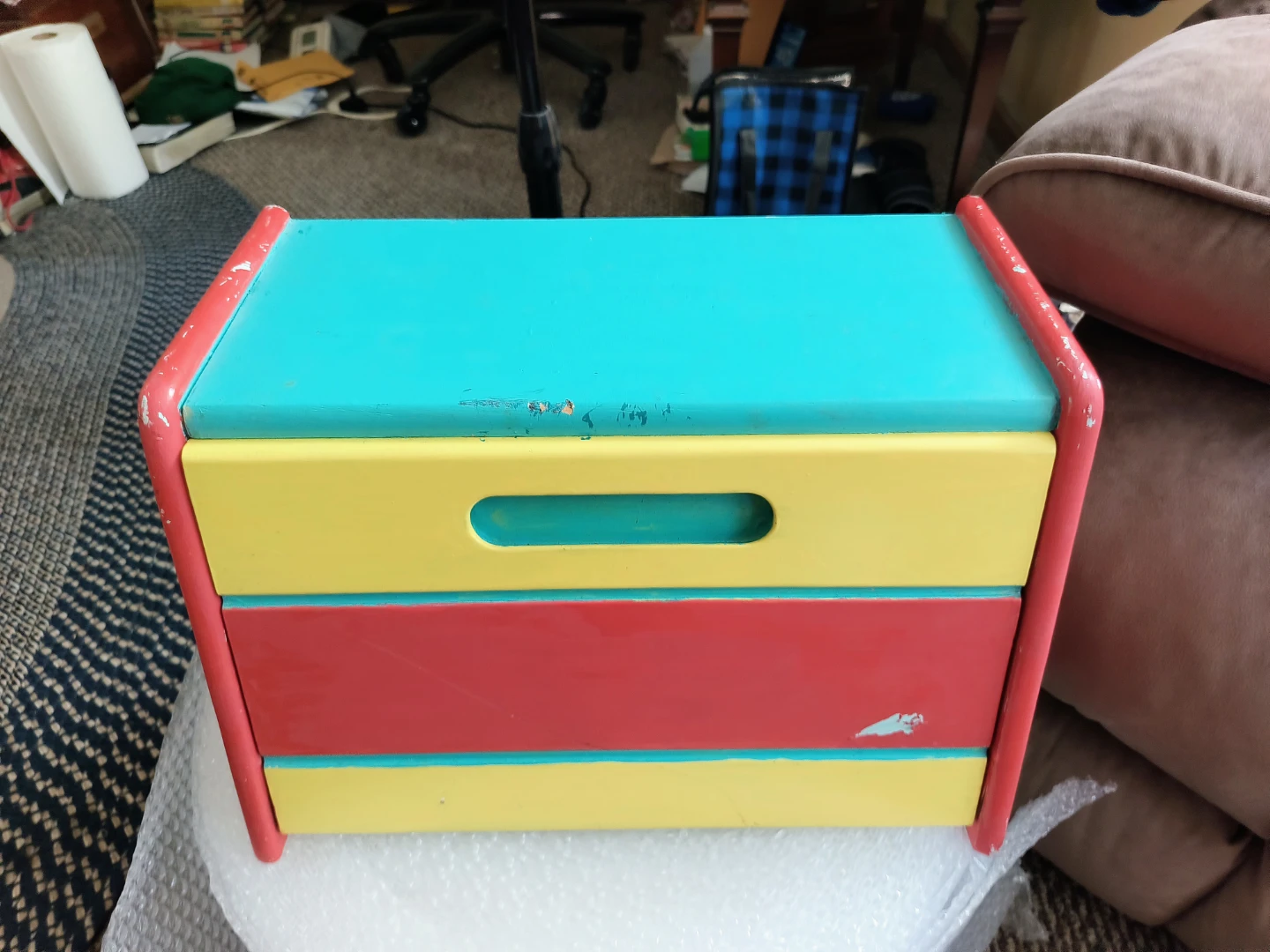 Wooden Box Bench with Lid 11 x 15 x 10