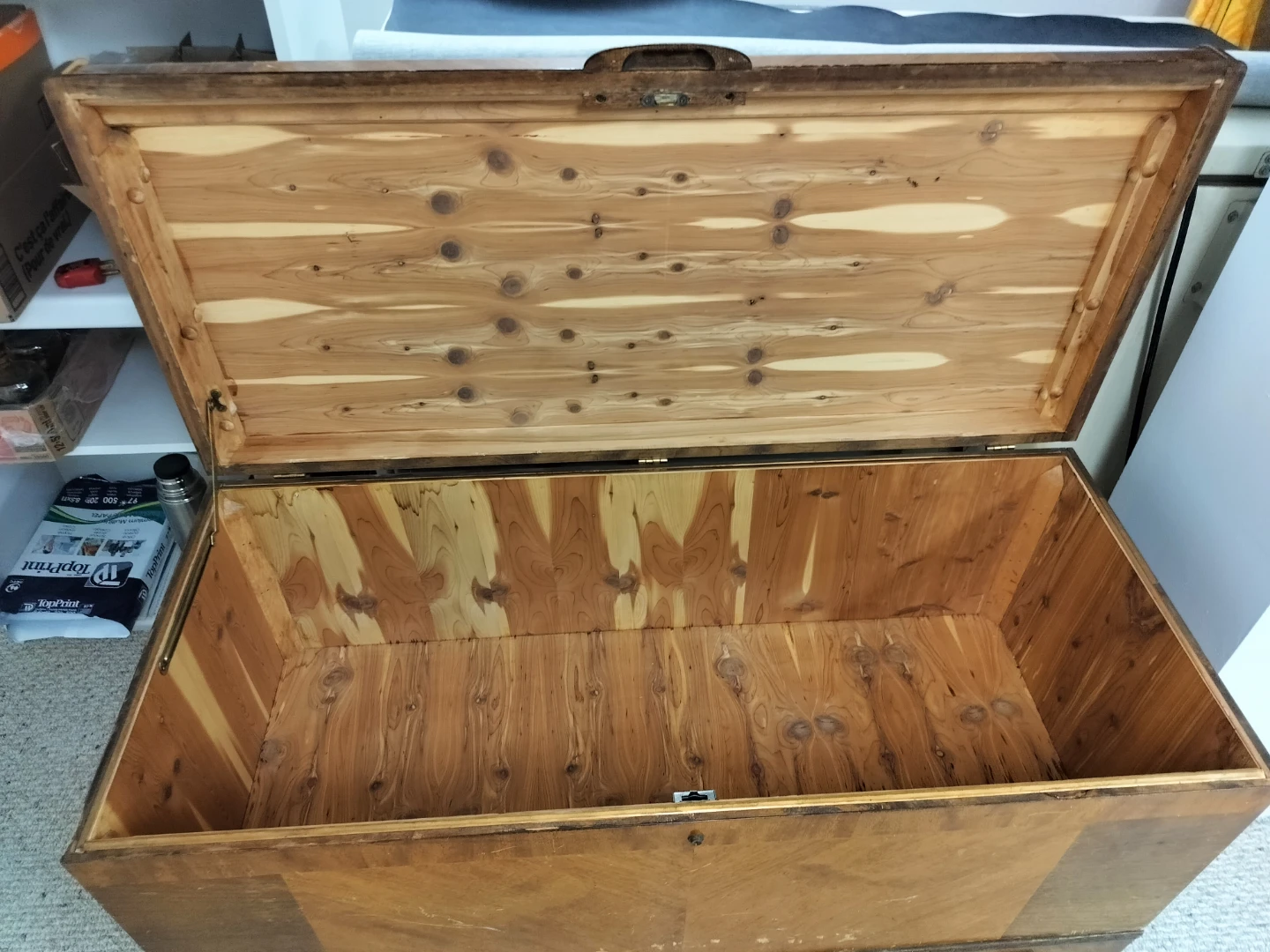 Vintage Cedar Lined Trunk. - photo 4
