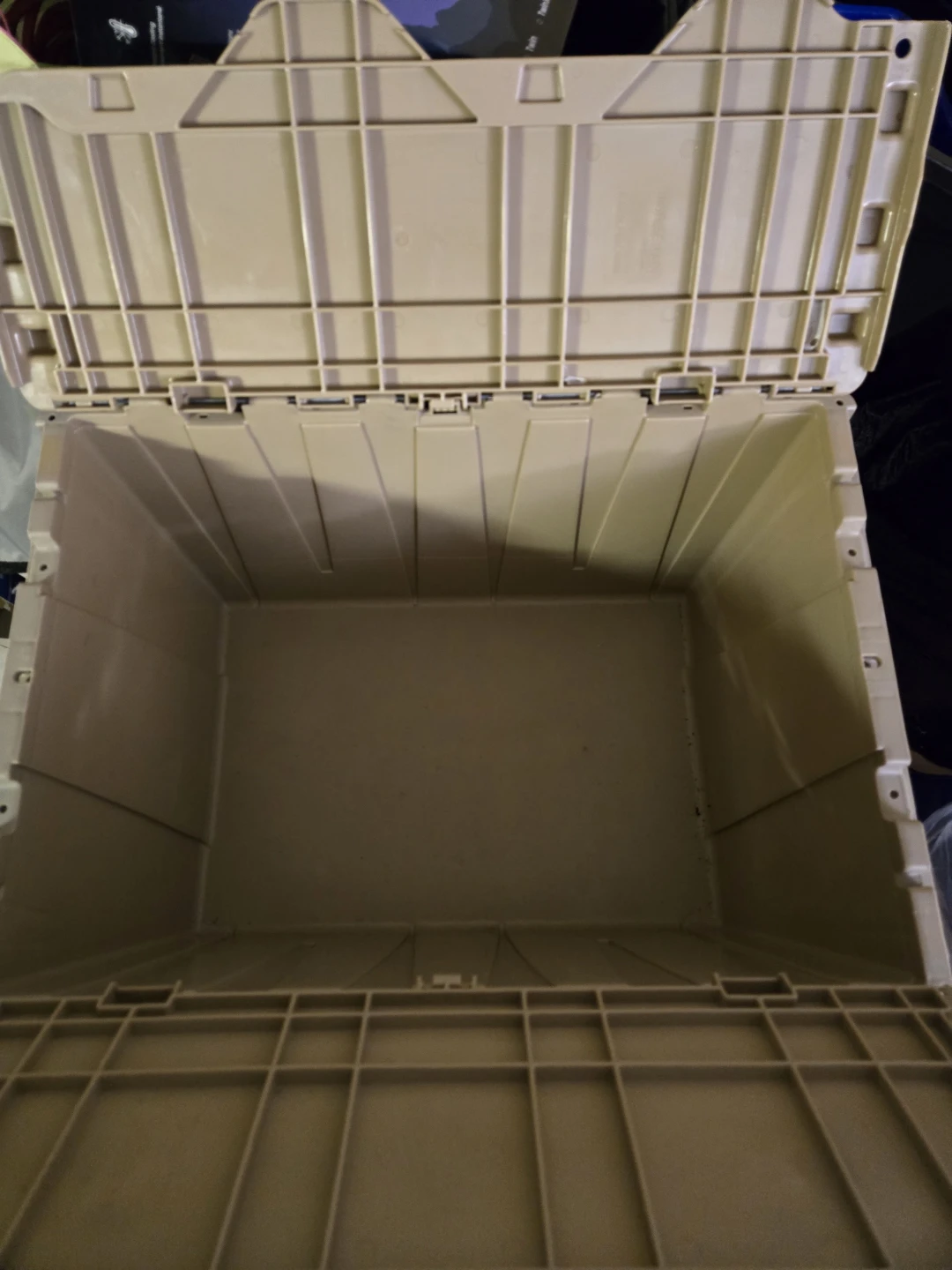 Tan Storage Totes with Lids - photo 3