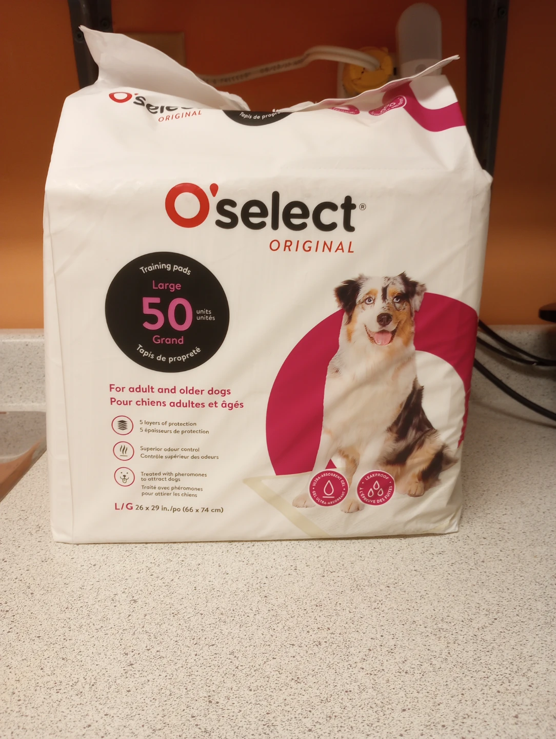 Open Pack of 50 Large Dog Pee Pads
