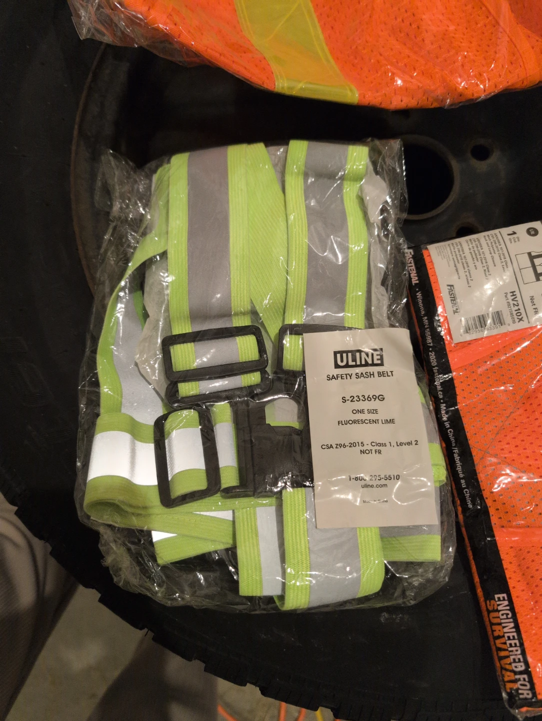 Body Guard High Visibility Safety Vest & ULINE Safety Sash Belt - photo 3