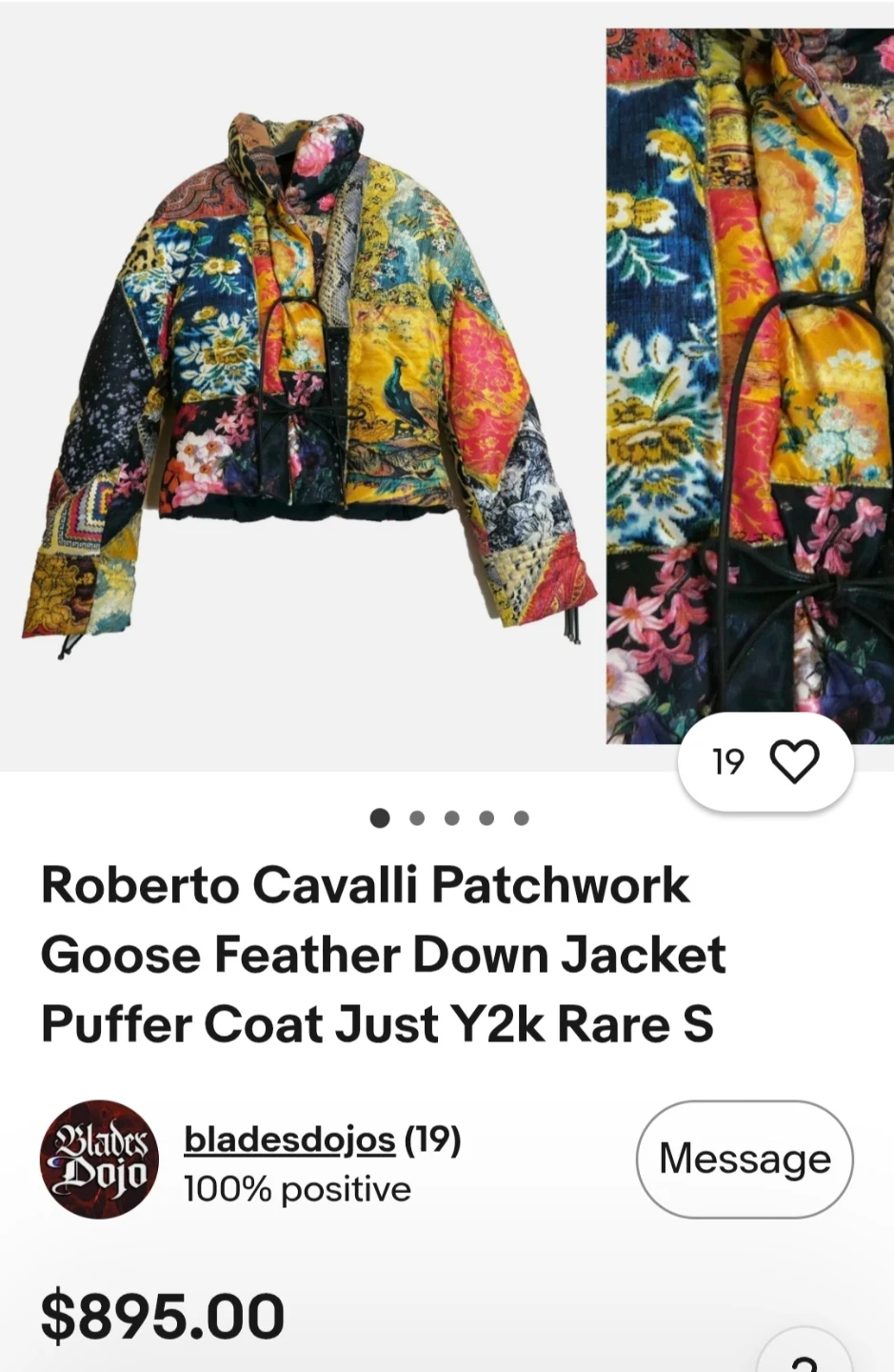 Roberto Cavalli Patchwork Puffer Jacket - photo 5