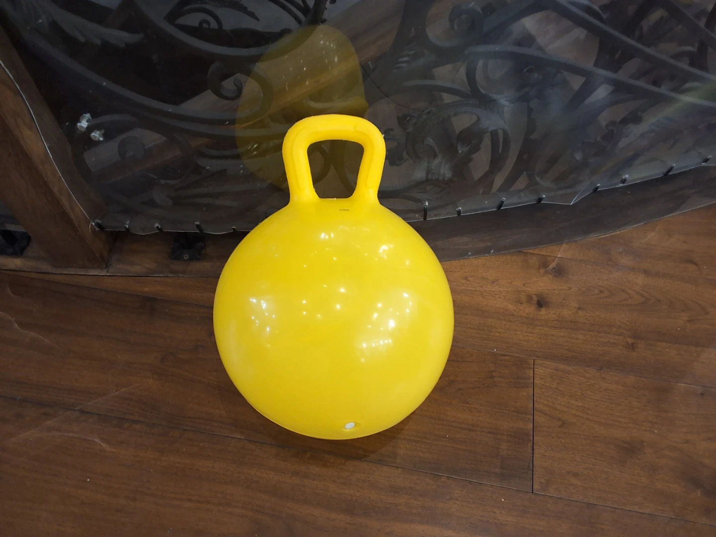 Yellow Hopping Ball with Handle