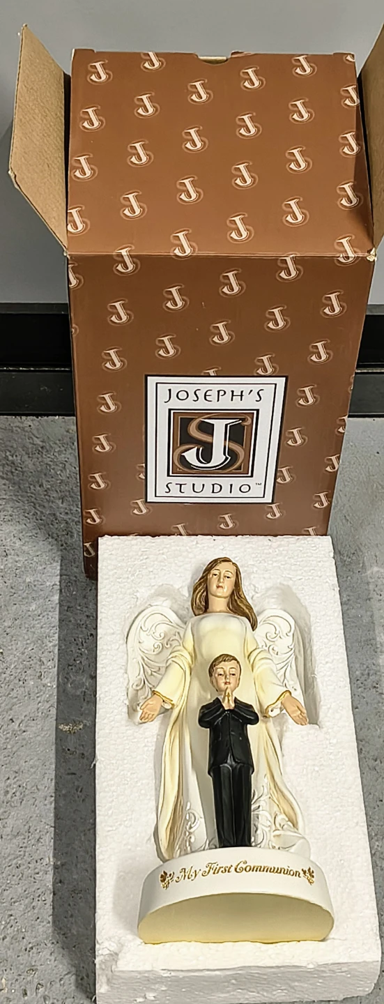 Joseph's Studio Roman 7.75" 1st Communion Angel w/ Boy Figurine