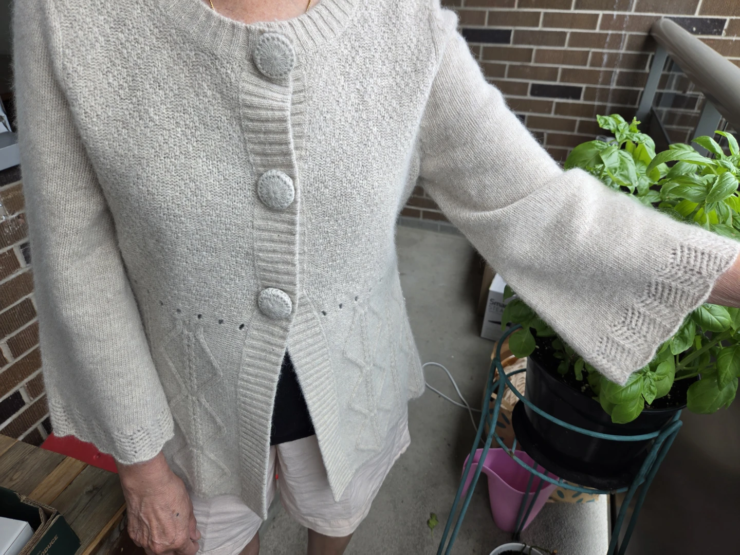 Cream Cardigan Sweater