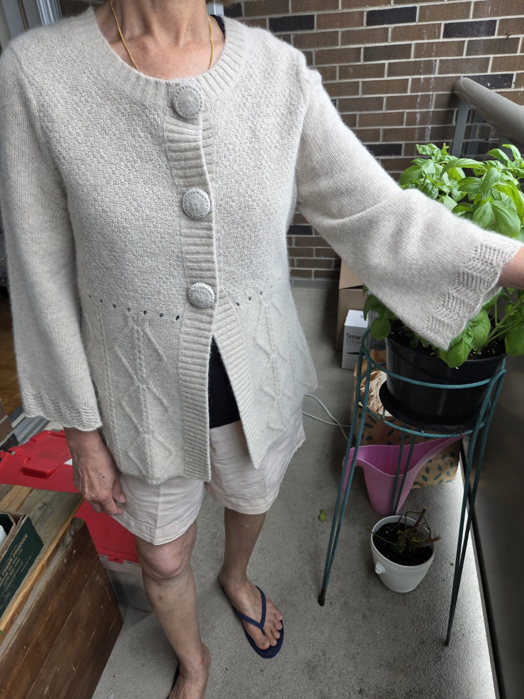 Cream Cardigan Sweater - photo 2