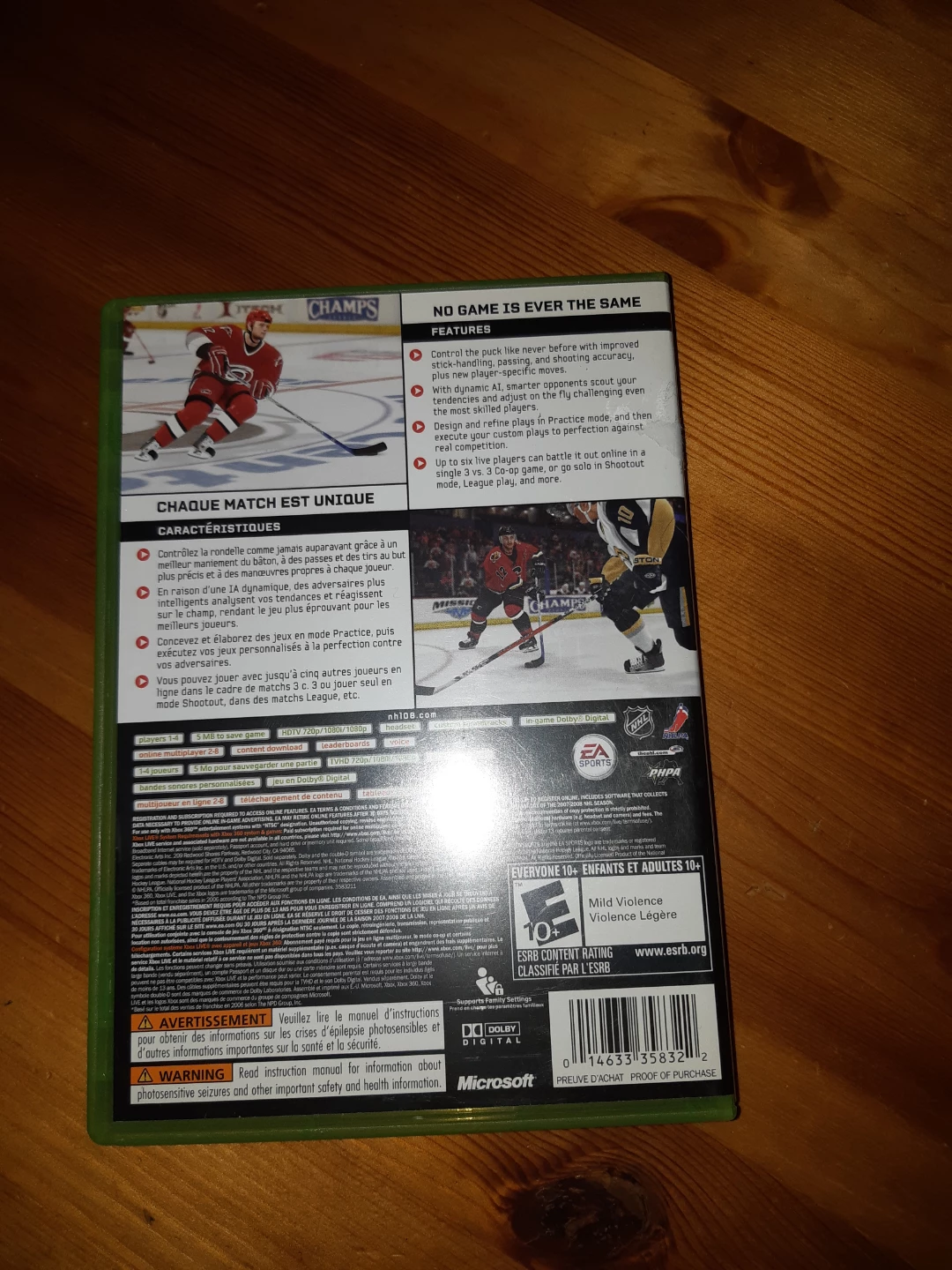 NHL 08 Xbox 360 Game - photo 3