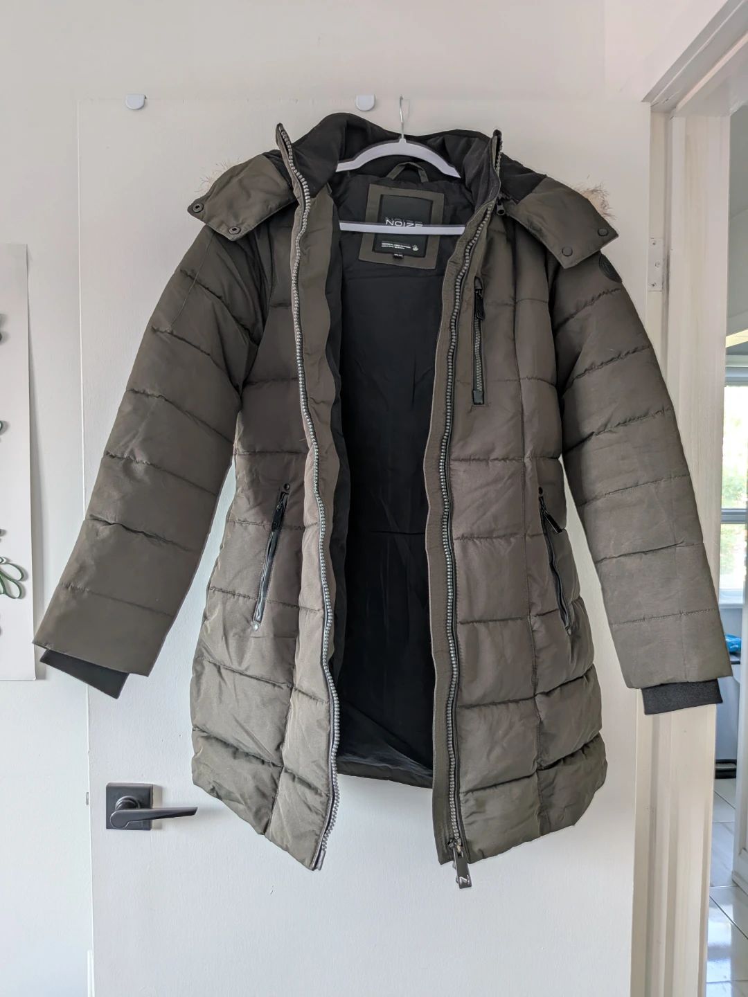 NOIZE Women's Puffer Coat - Olive Green - photo 2