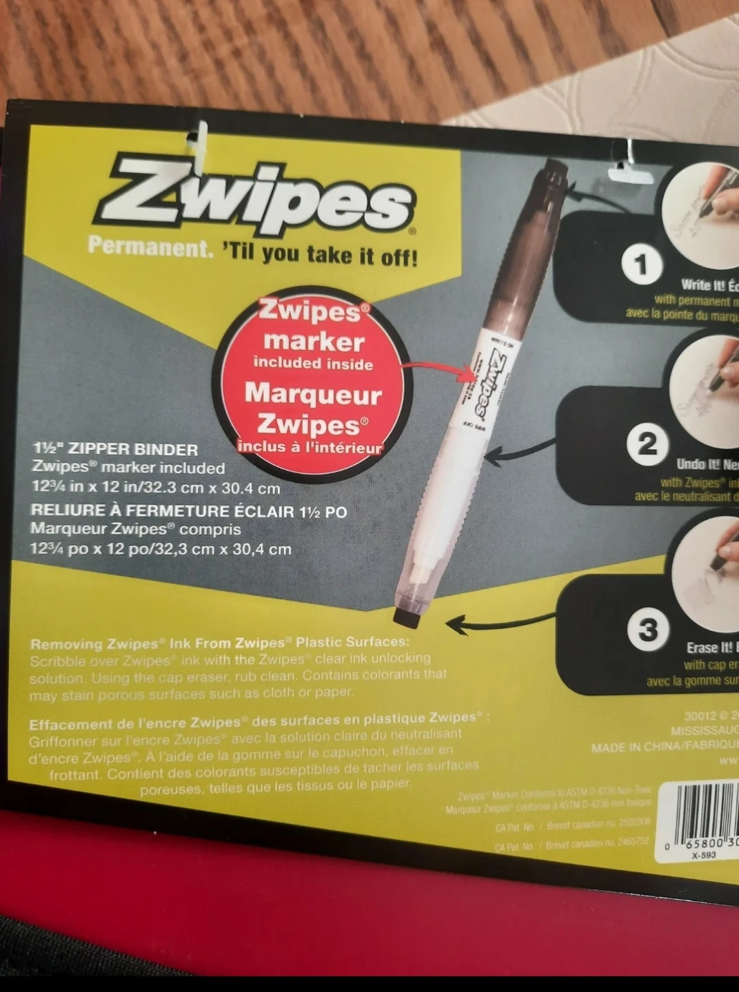 Zwipes Zipper Binder with Marker - photo 2