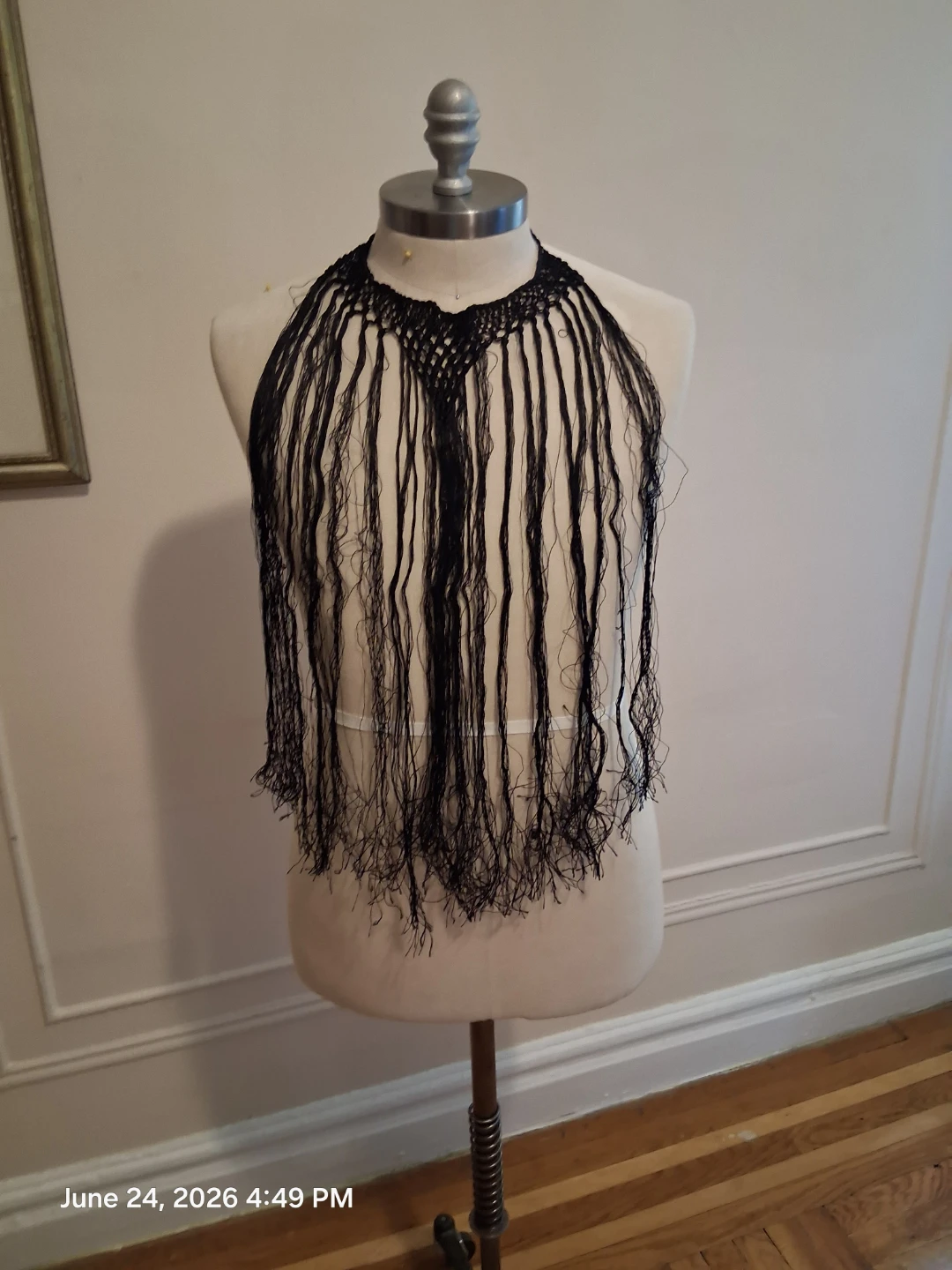 Black fringe crochet Flaminco detail