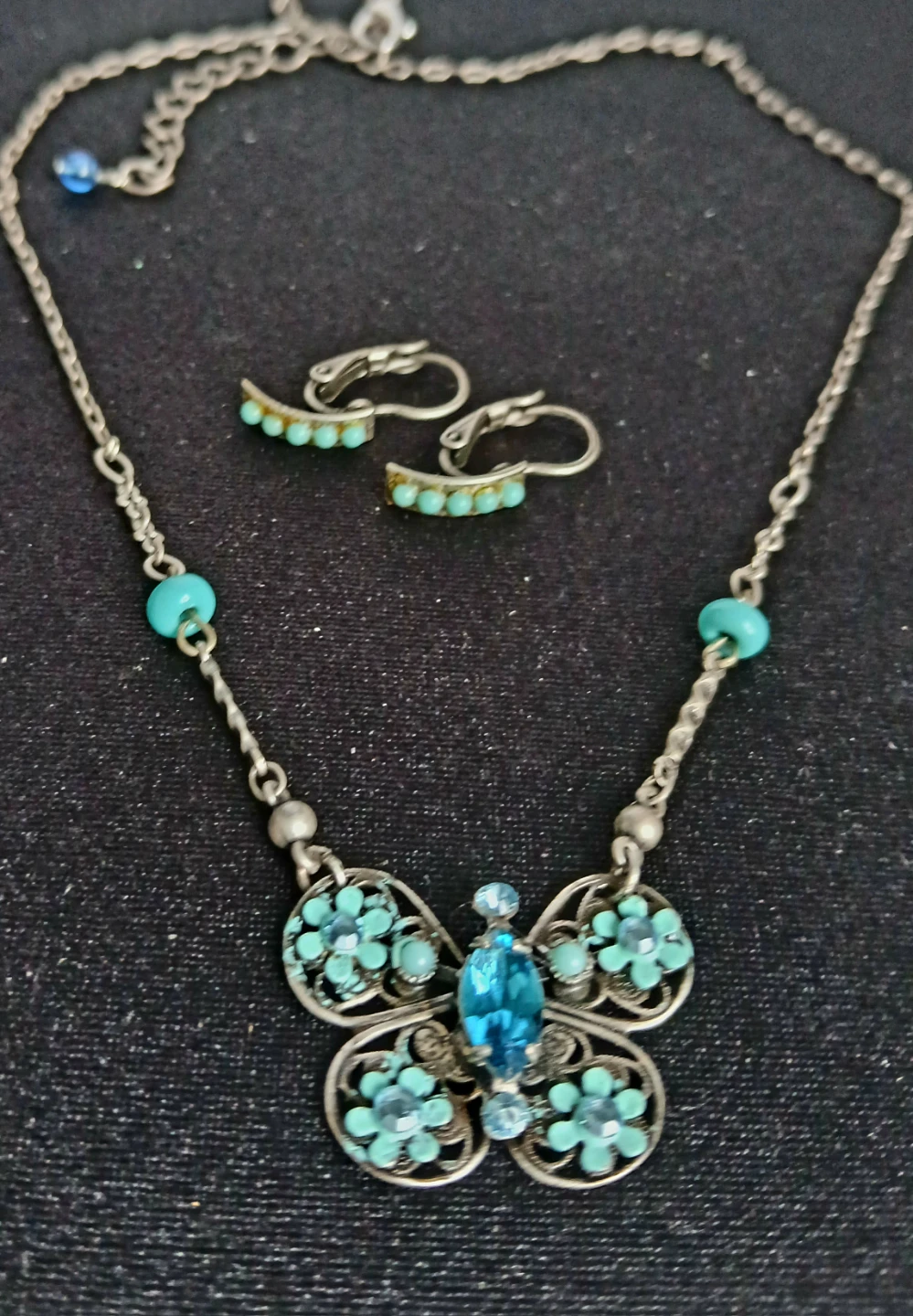 Butterfly Necklace and Earrings Set