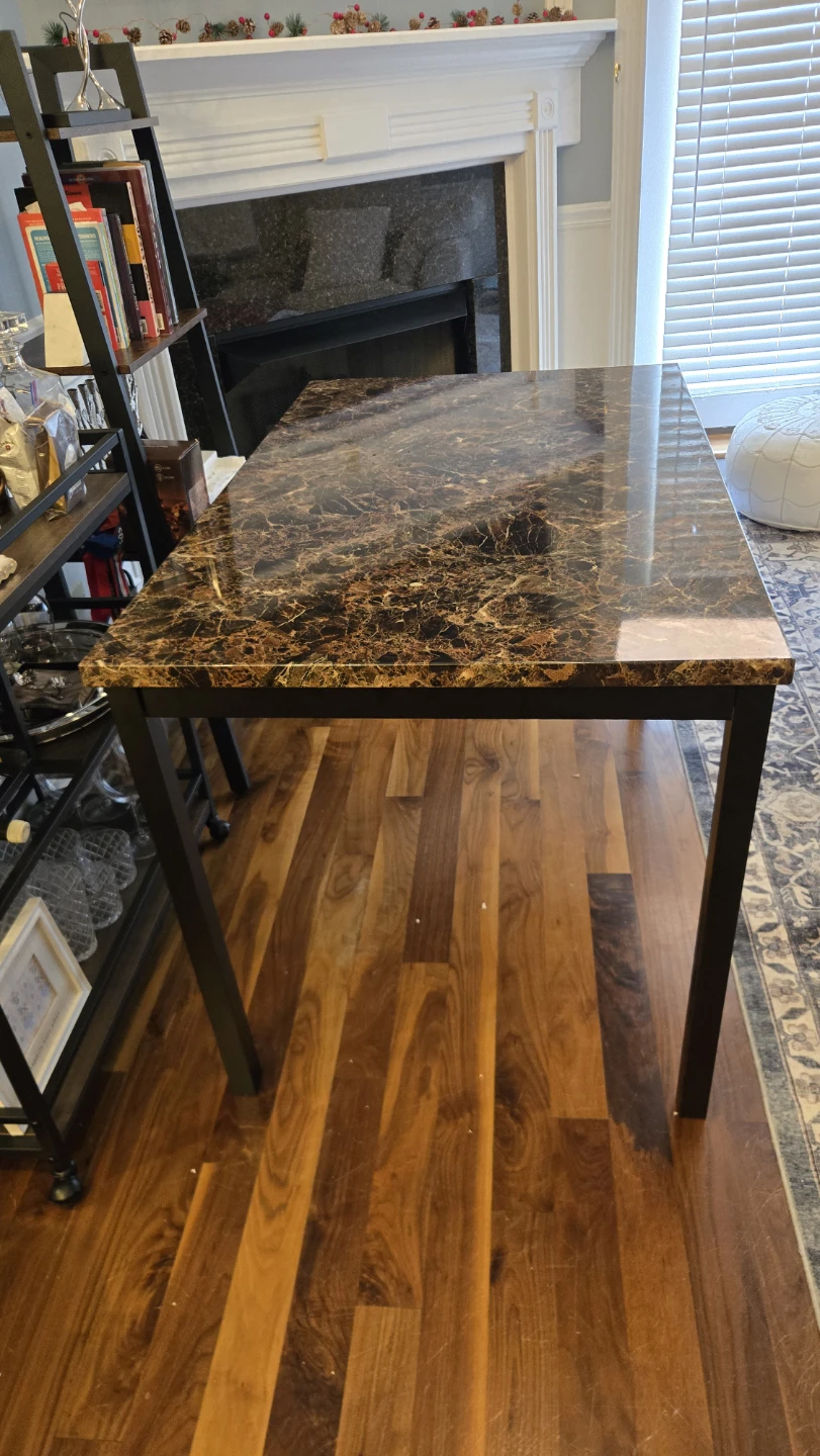 Dining wood Table Marble imitation, lightweight alu construction