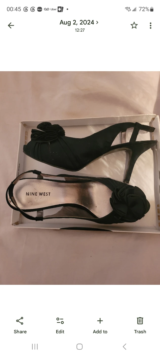 Nine West "Able" Platform Slingback Pumps - Black