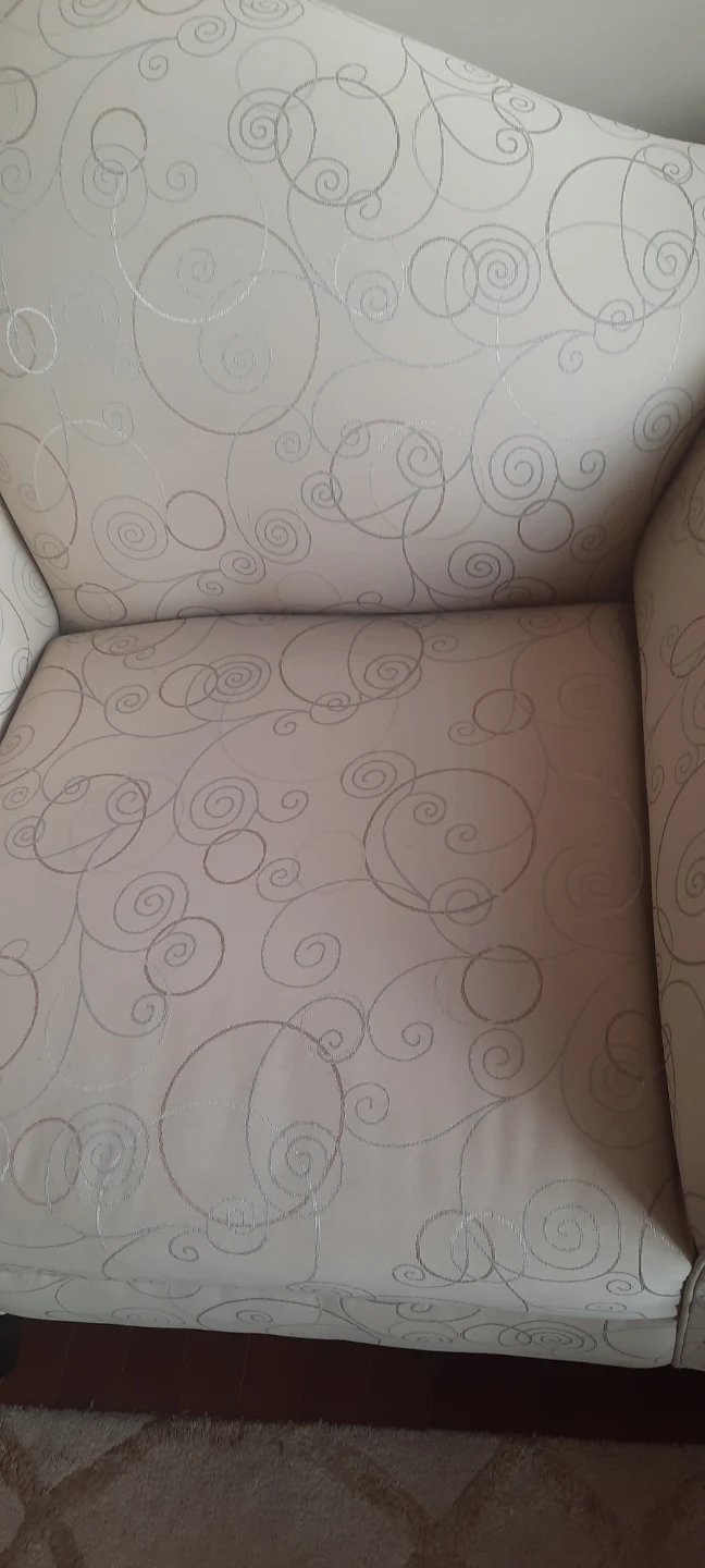 Full sets. Cream Upholstered Accent Chair with Swirl Pattern - photo 4