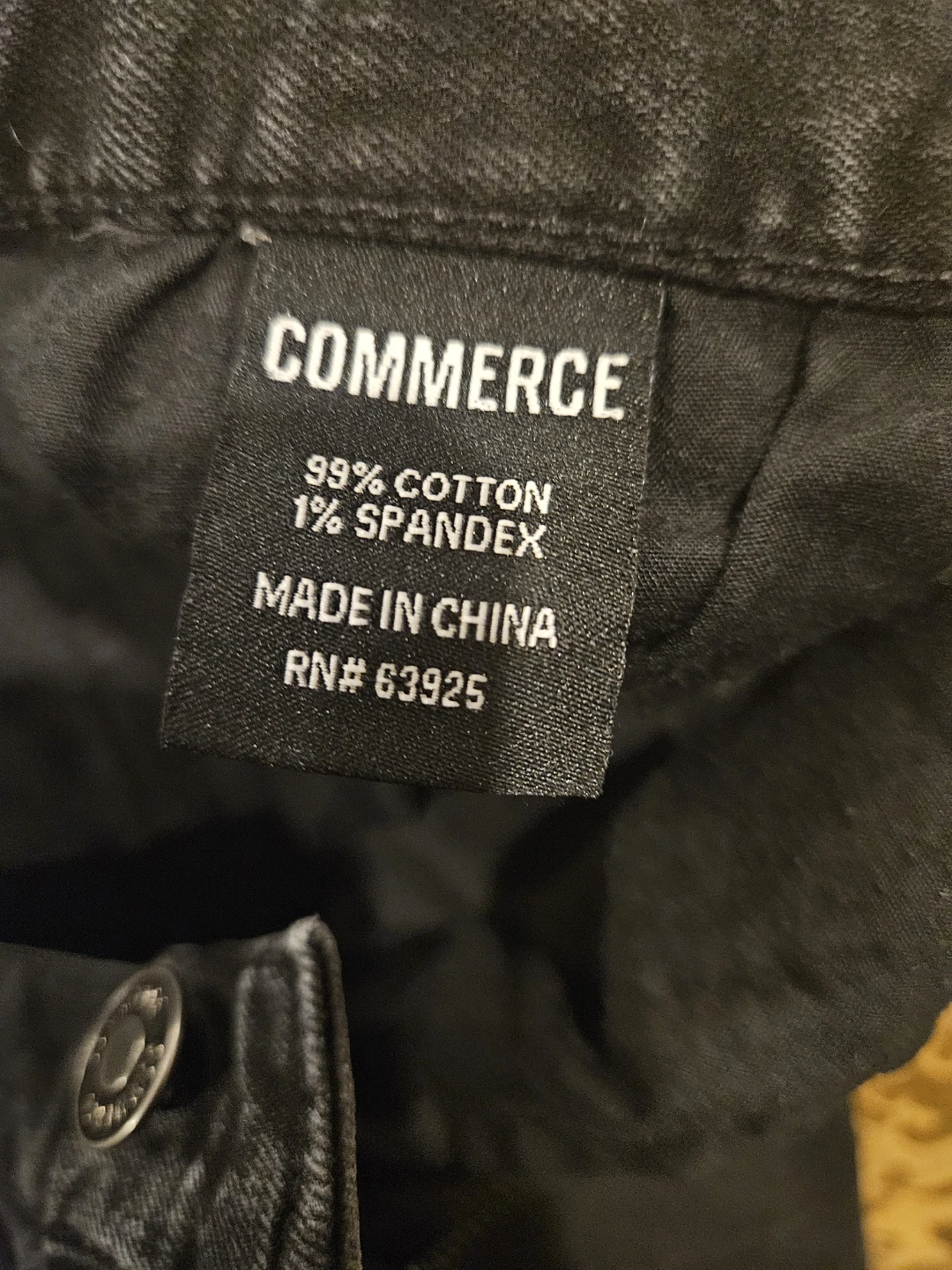 Commerce Men's Jeans 36x30 Black - photo 5