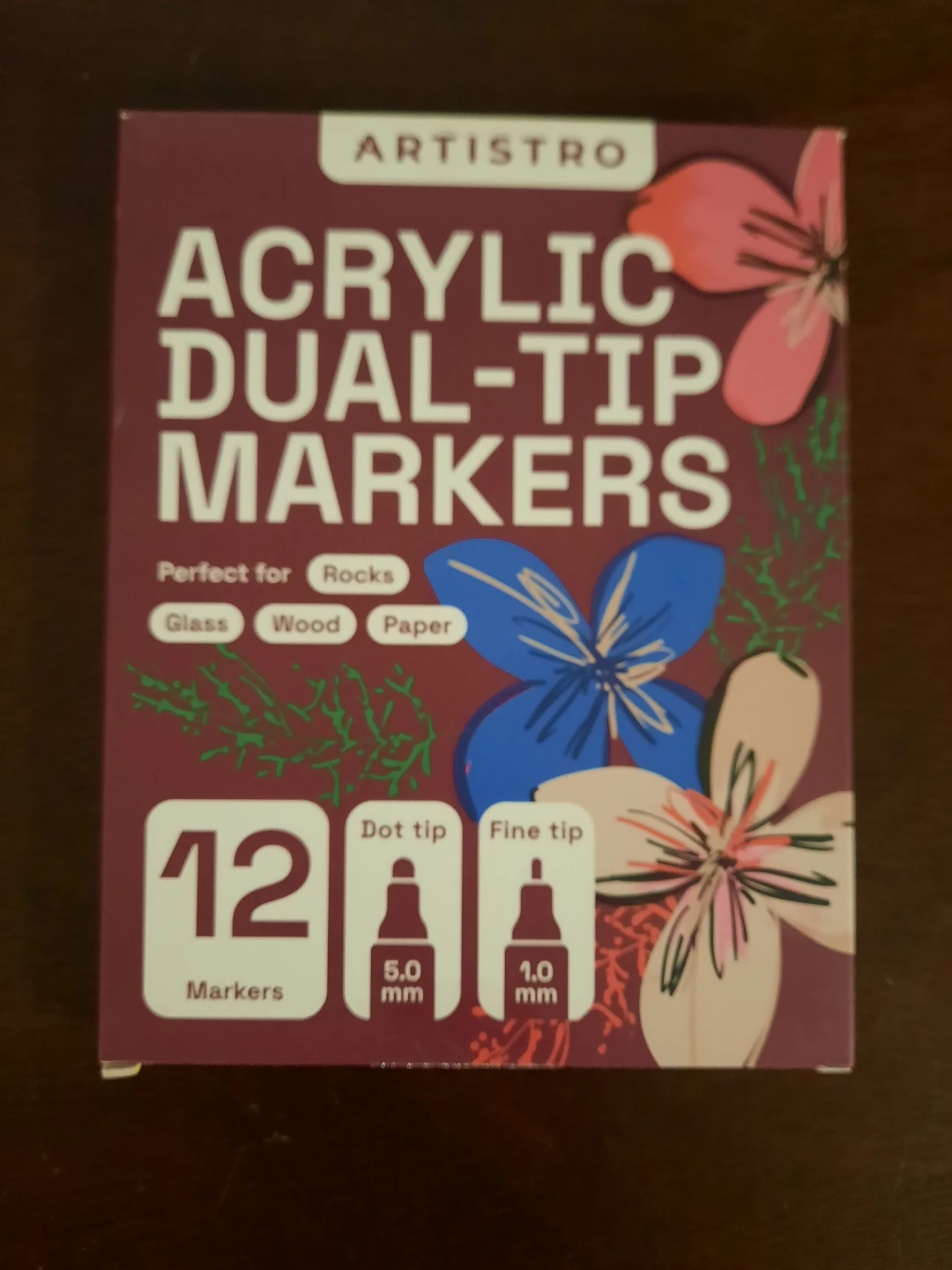 Acrylic Dual-Tip Markers - 12 Markers