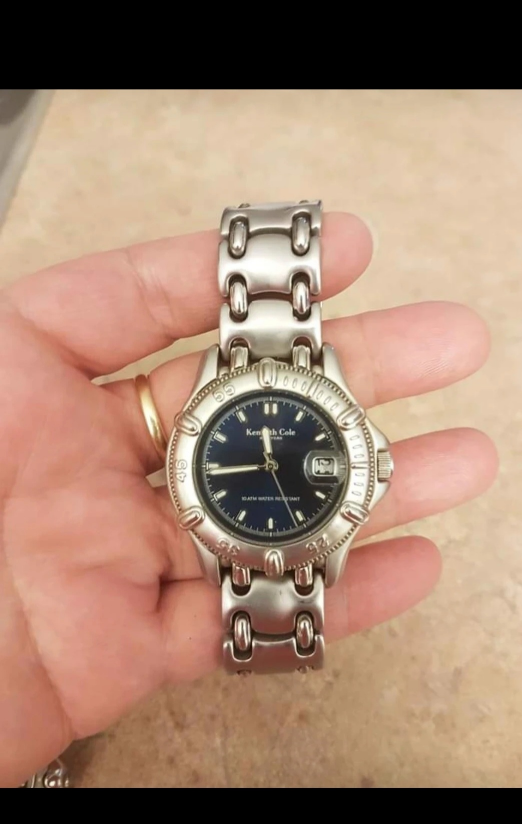 Kenneth Cole Blue Dial Water Resistant Watch